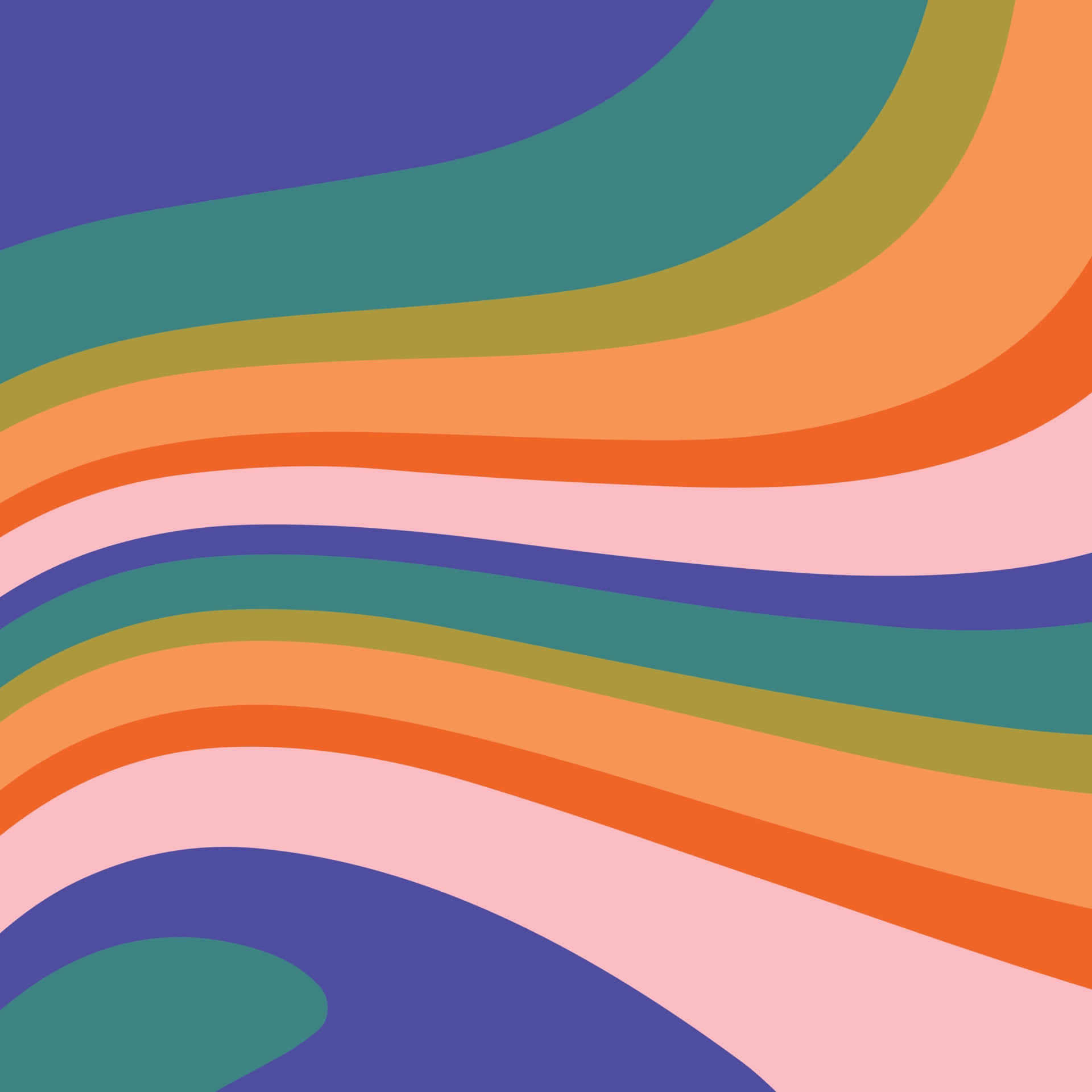 70'ernes Groovy Baggrund Farverigt Formfuldt Design Wallpapers