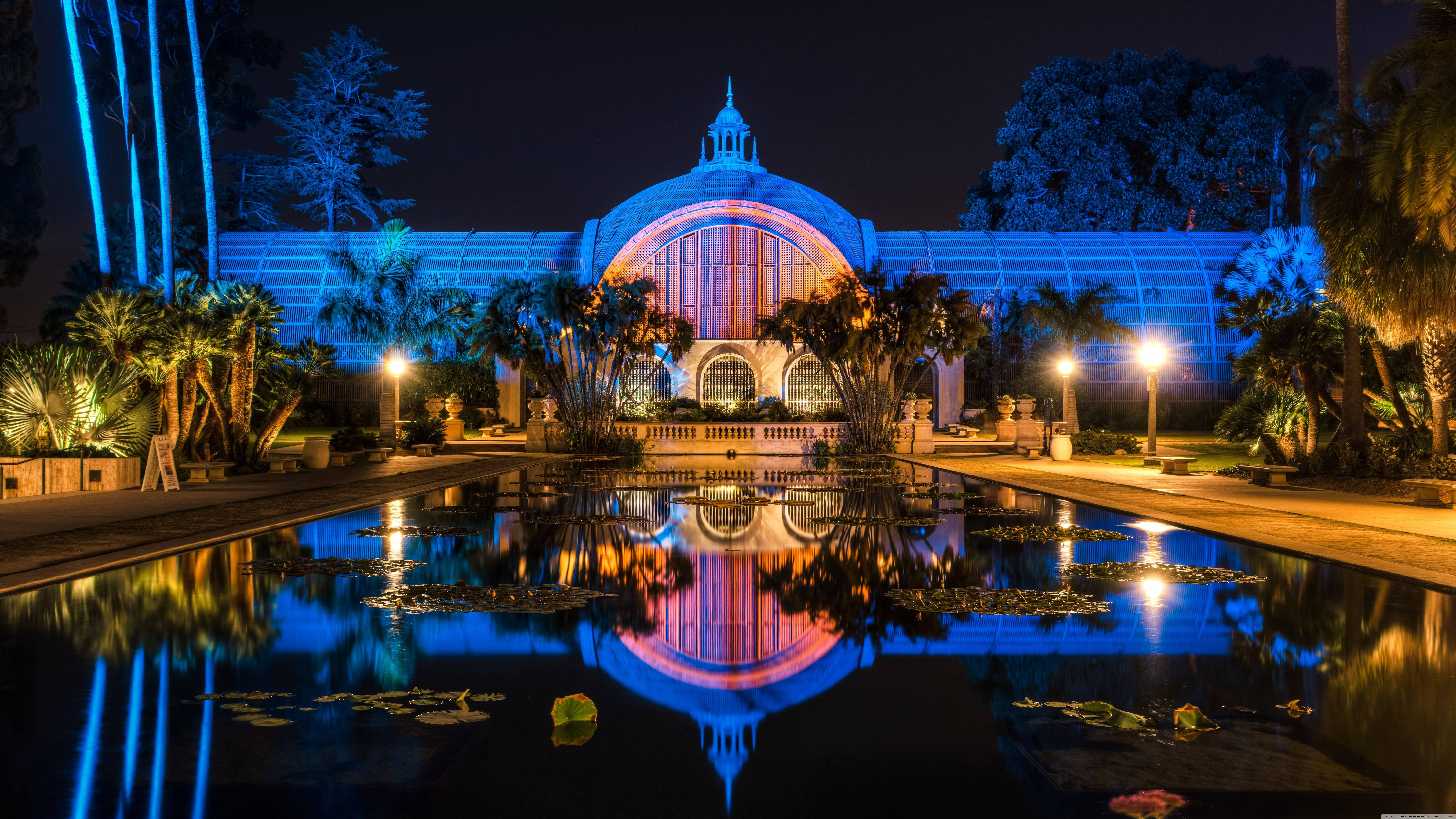 8K 7680x4320 Ultra HD skrivebordsbaggrund Balboa Park Wallpapers