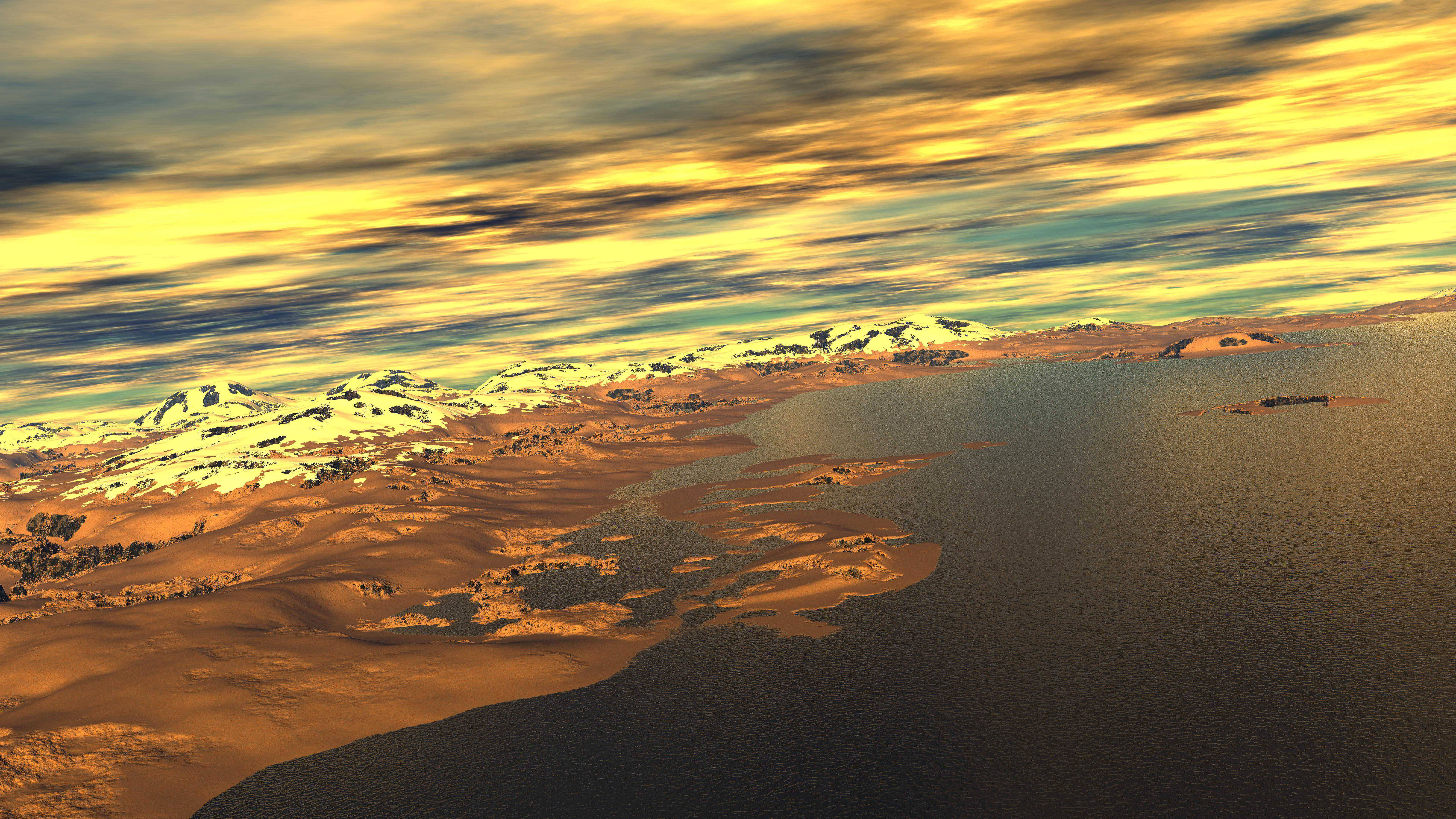 8K 7680x4320 Ultra HD skrivebordsbaggrund solnedgang Wallpapers
