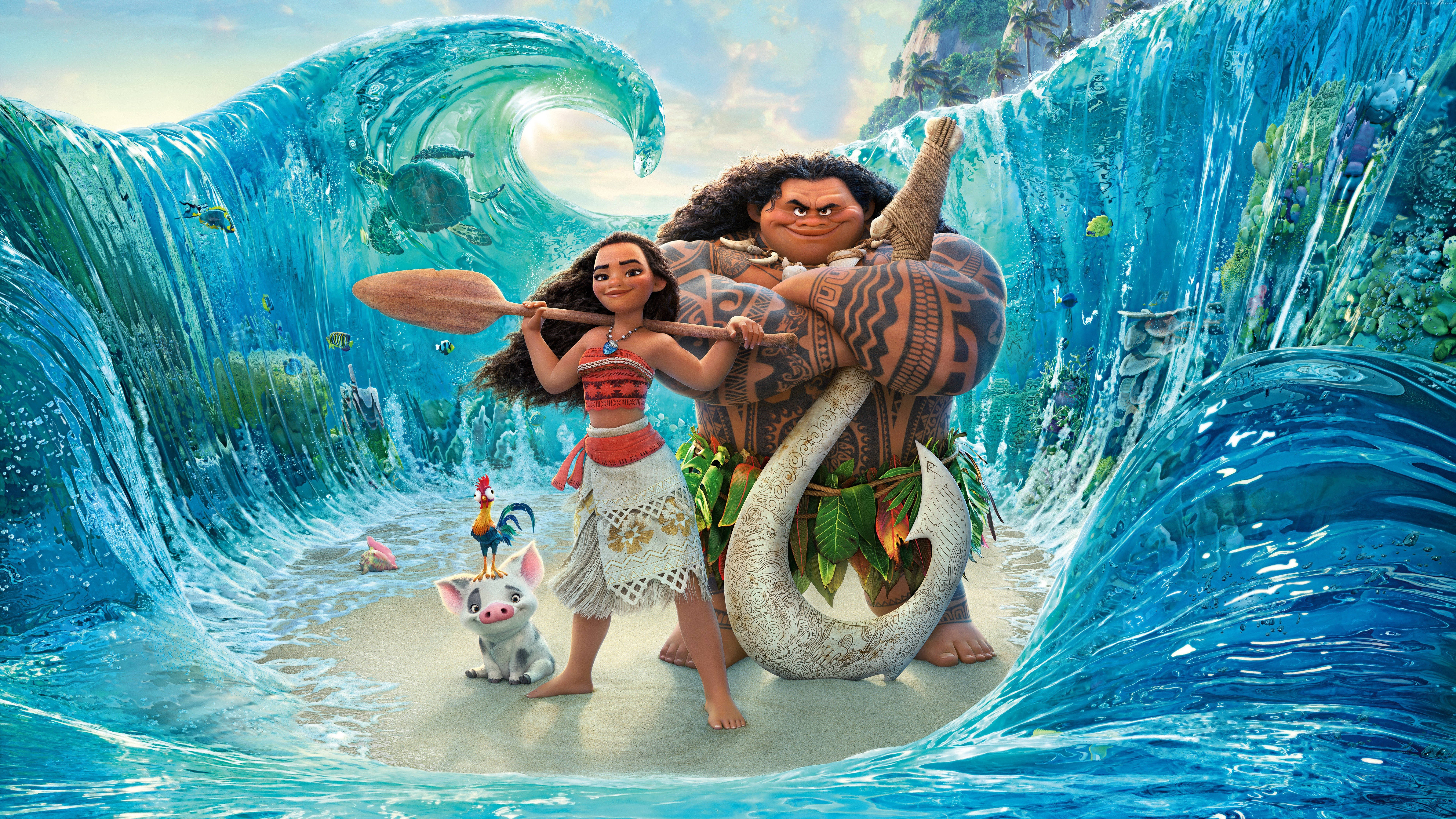 8K 7680x4320 Ultra HD skrivebordsbaggrund Vaiana Wallpapers