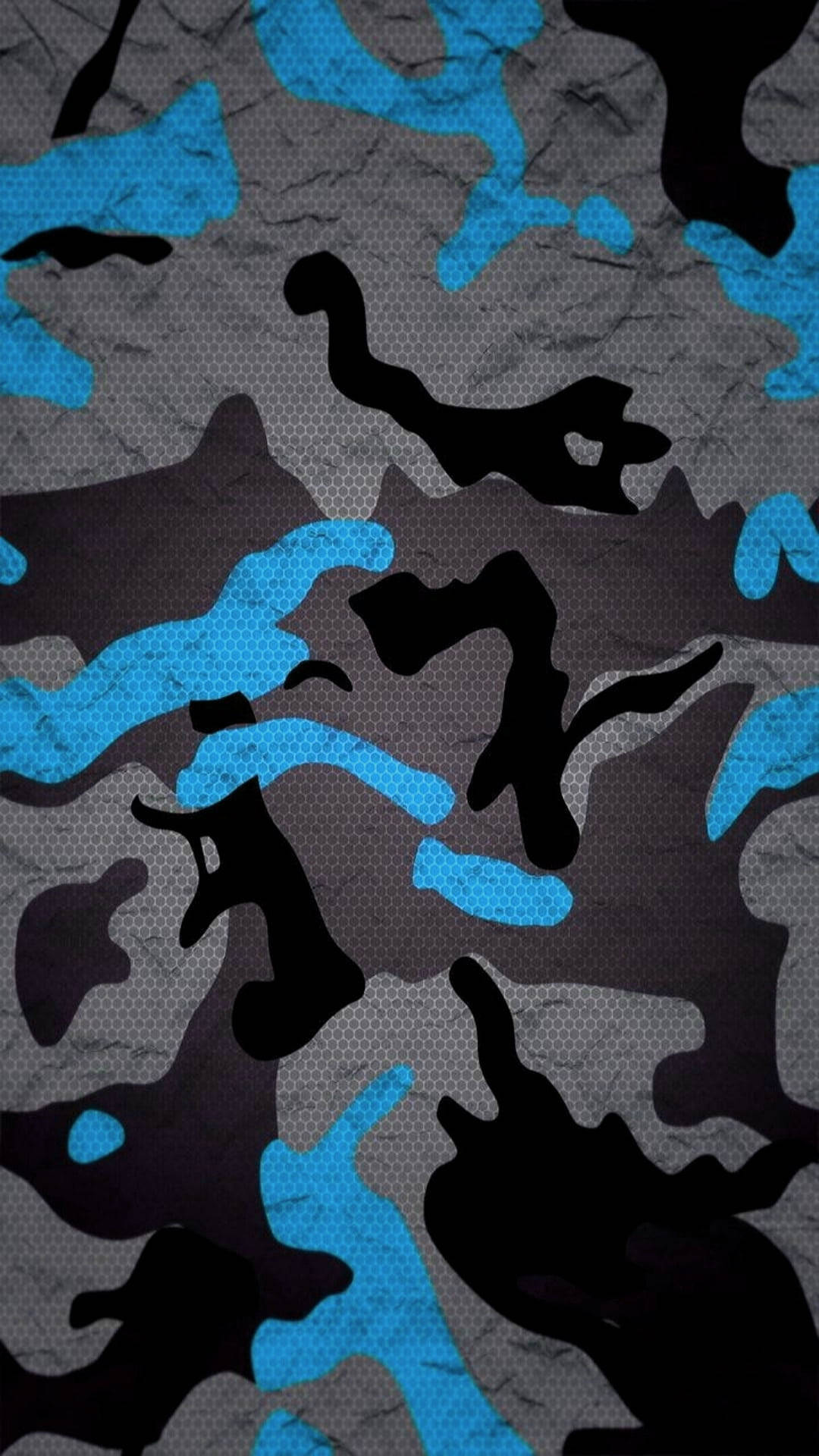 8K iPhone blåt camouflage mønster Wallpapers