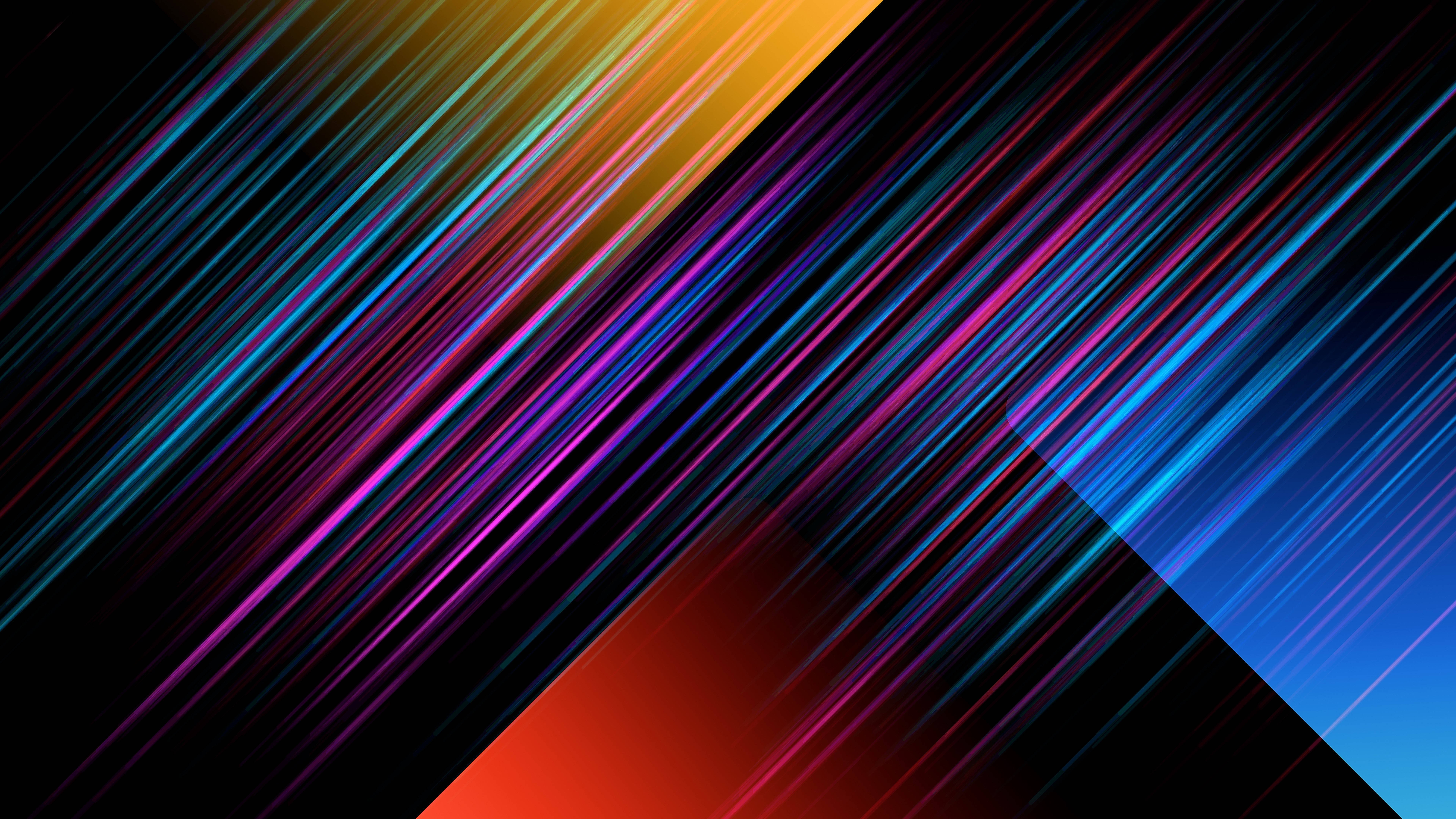 8K Ultra HD Farverige Linjer og Former Wallpapers