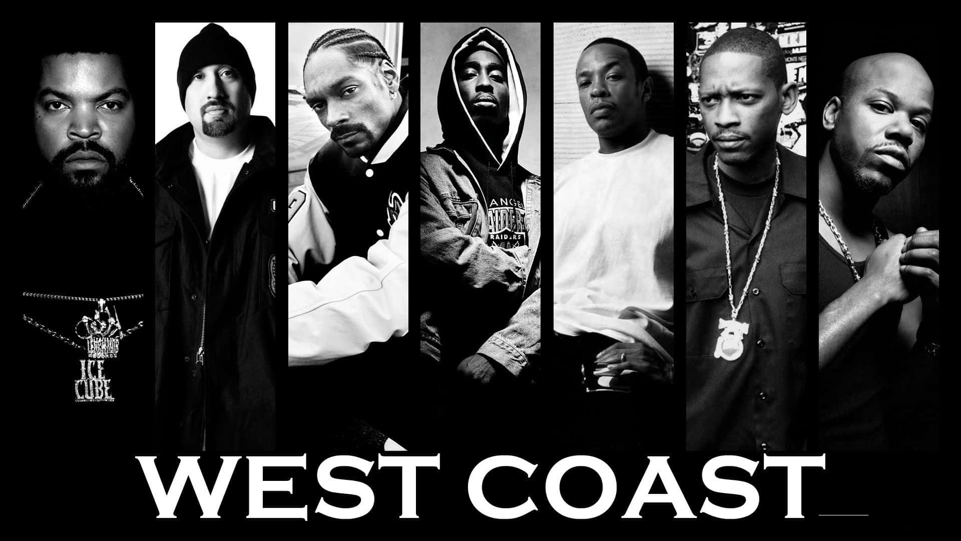 90'er West Coast Kunstnere Rap Baggrund Wallpapers