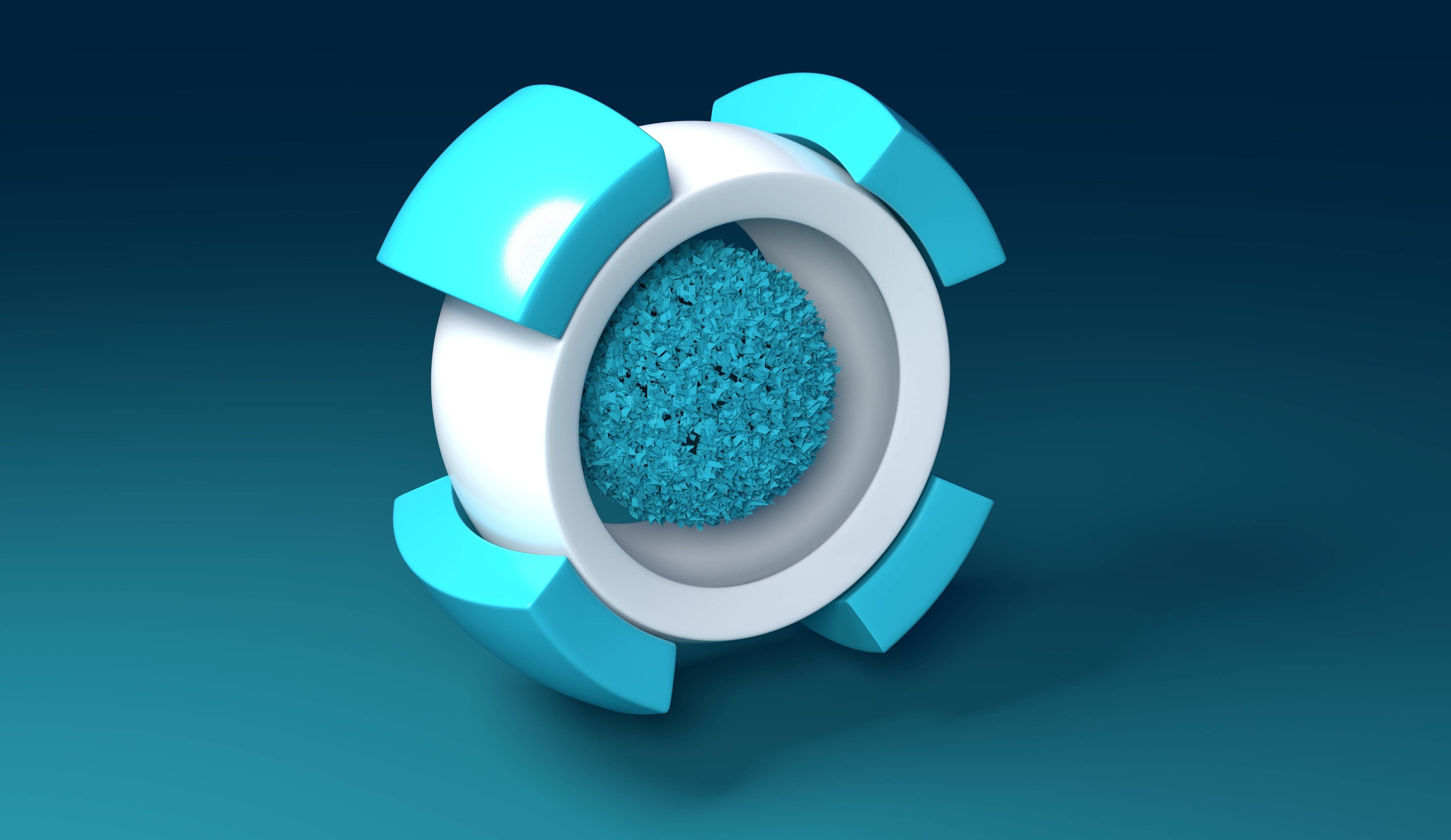 Abstrakt 3D hvid cirkel figur Wallpapers