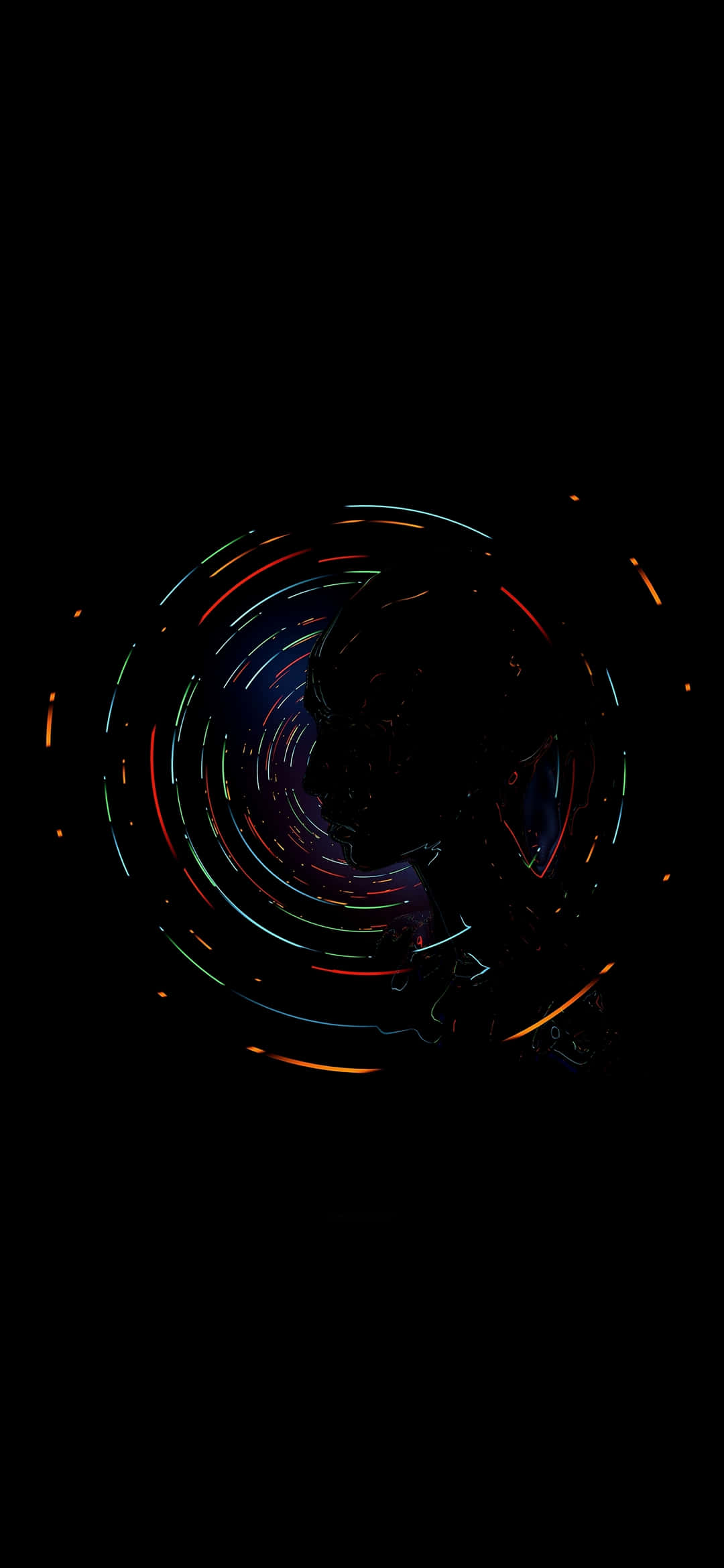 Abstrakt ansigtssilhuet Pixel 3XL AMOLED baggrund Wallpapers