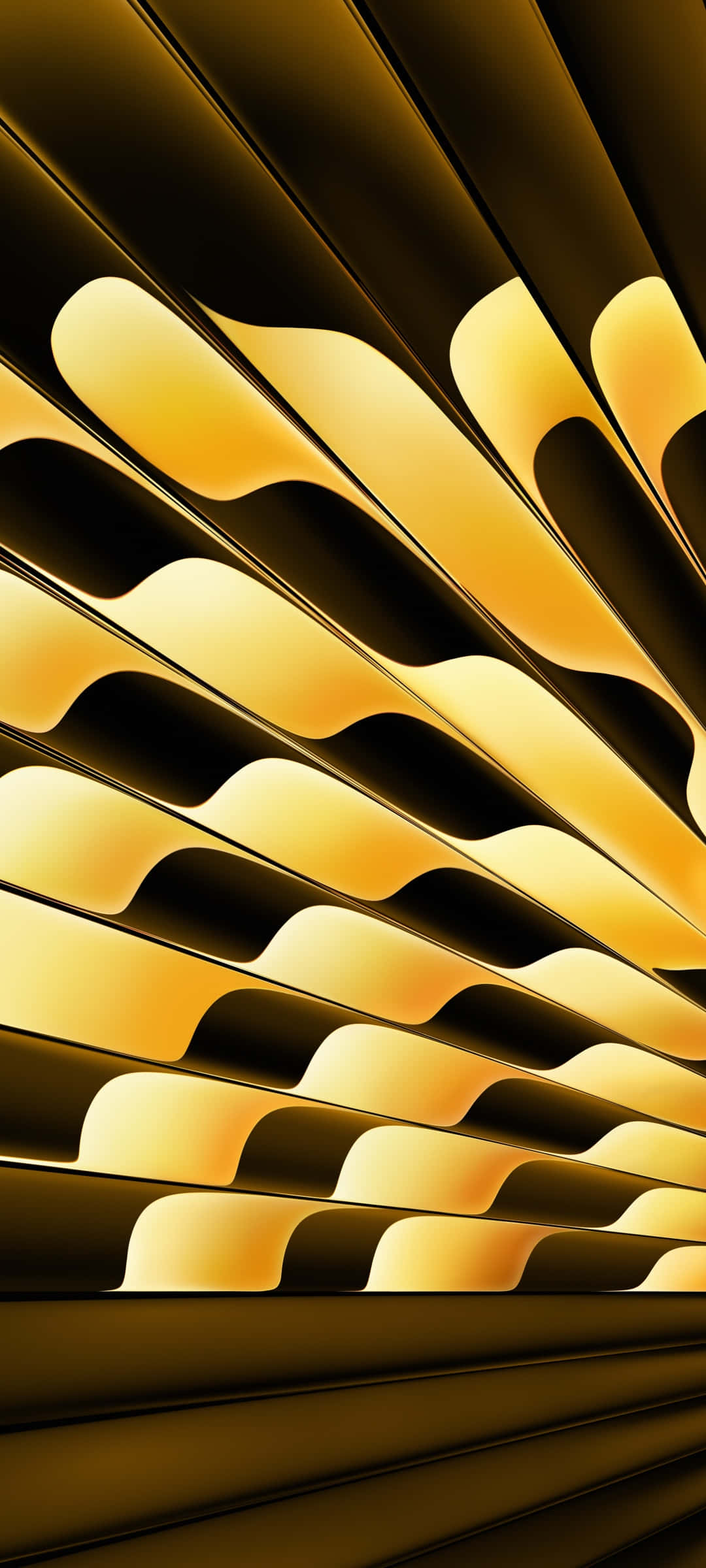 Abstrakt baggrund med gyldne bølger Wallpapers