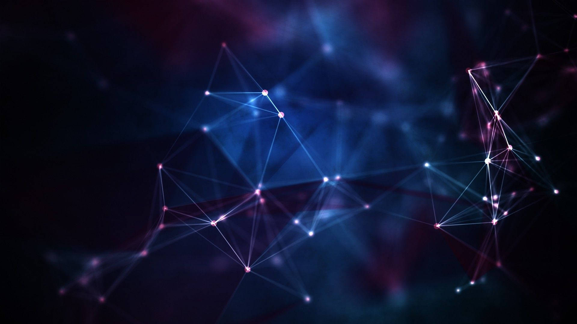 Abstrakt blå videnskabstrådemodel Wallpapers