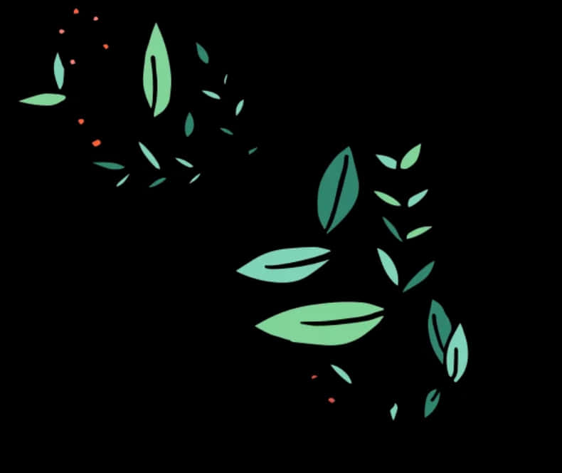 Abstrakt blomsterdesign på sort baggrund Wallpapers