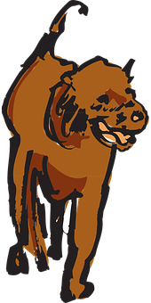 Abstrakt brun hund illustration Wallpapers