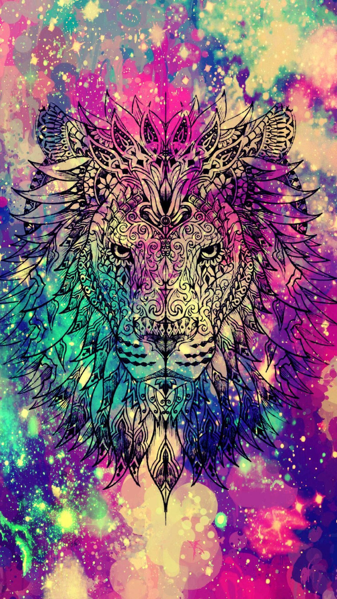 Abstrakt galakse løve Wallpapers