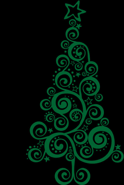 Abstrakt hvirvel juletræsdesign Wallpapers
