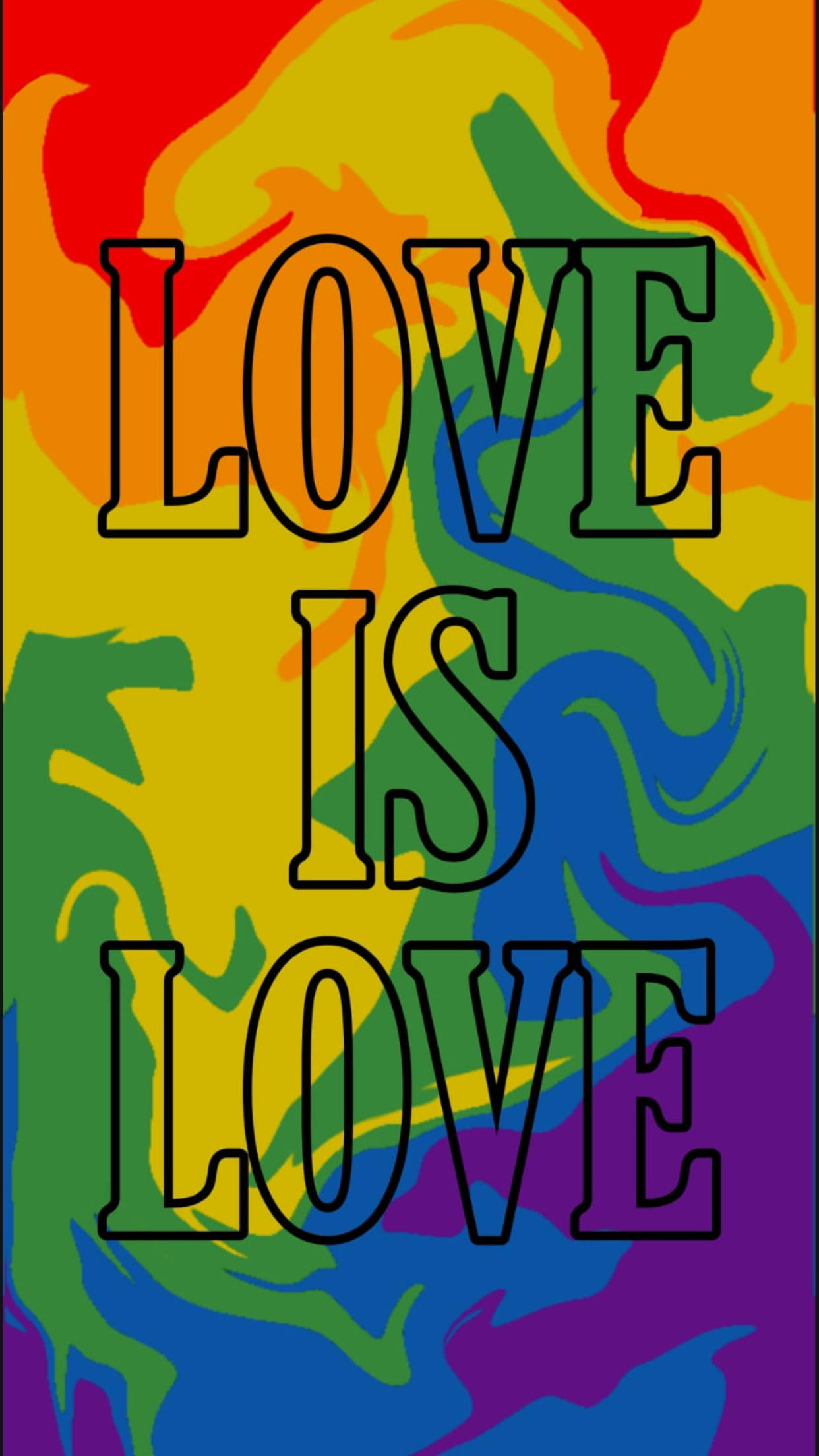 Abstrakt Kærlighed Er Kærlighed LGBT-telefon Wallpapers