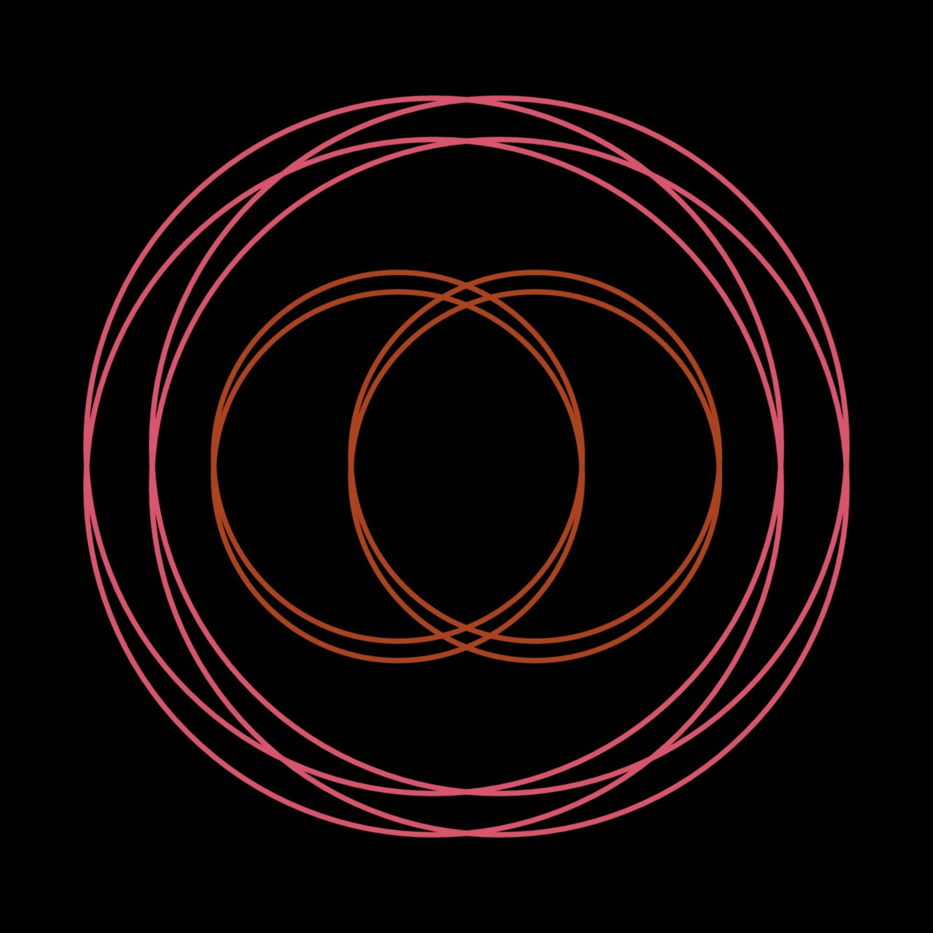 Abstrakt kunst med overlappende røde cirkler Wallpapers