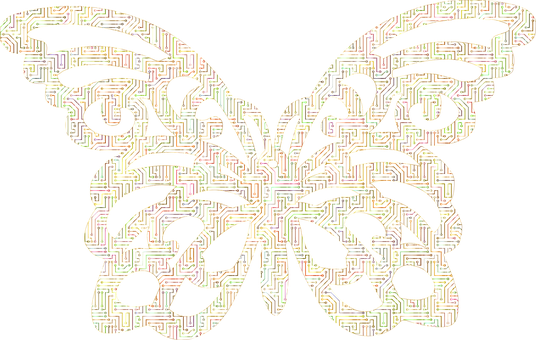 Abstrakt labyrint sommerfuglekunst Wallpapers