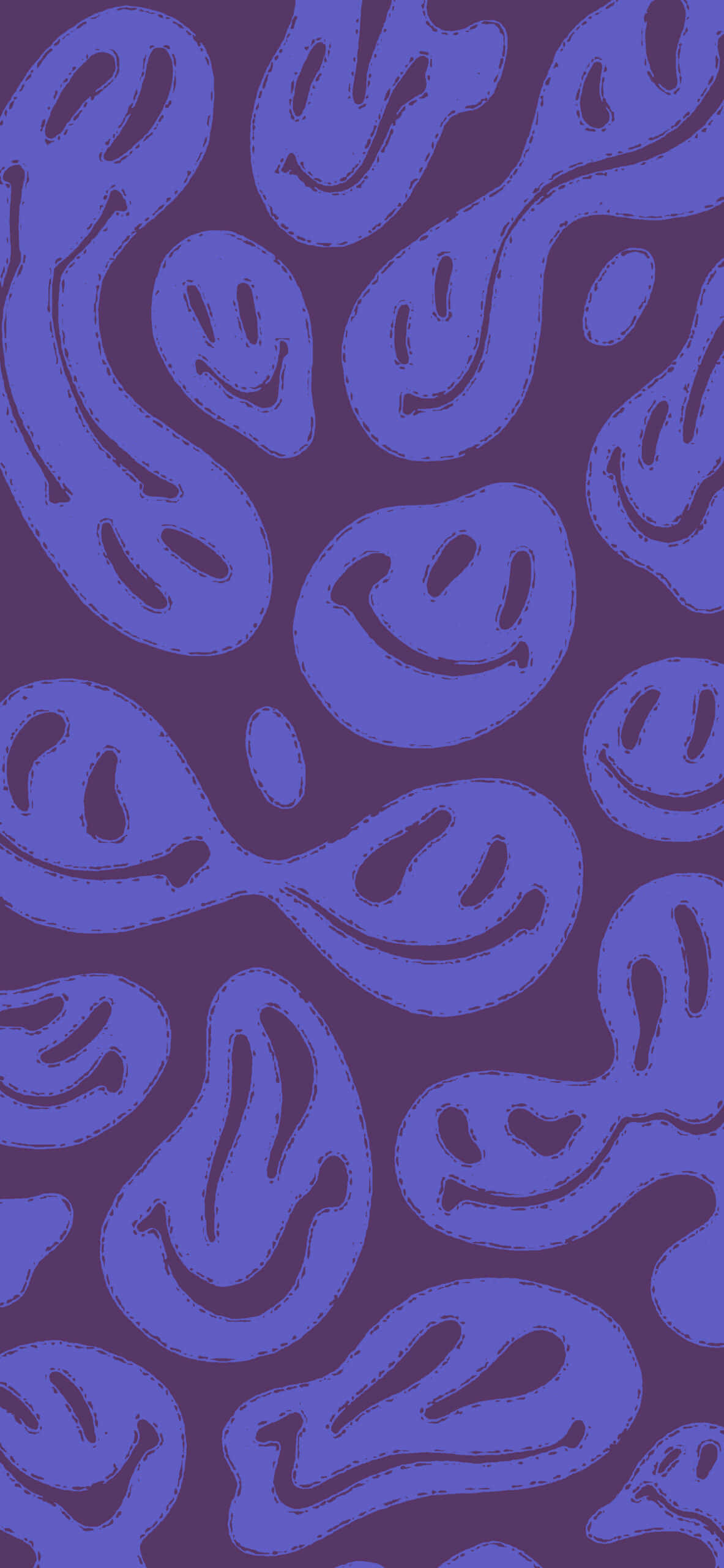 Abstrakt Lilla Æstetisk Trippy Smiley-ansigt Wallpapers