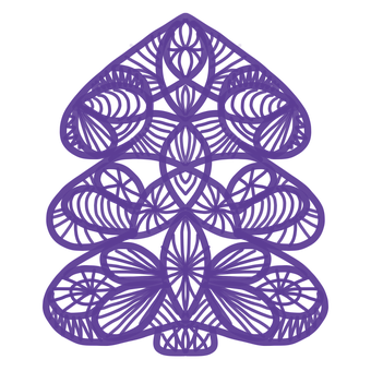 Abstrakt lilla juletræ i papirkunst Wallpapers