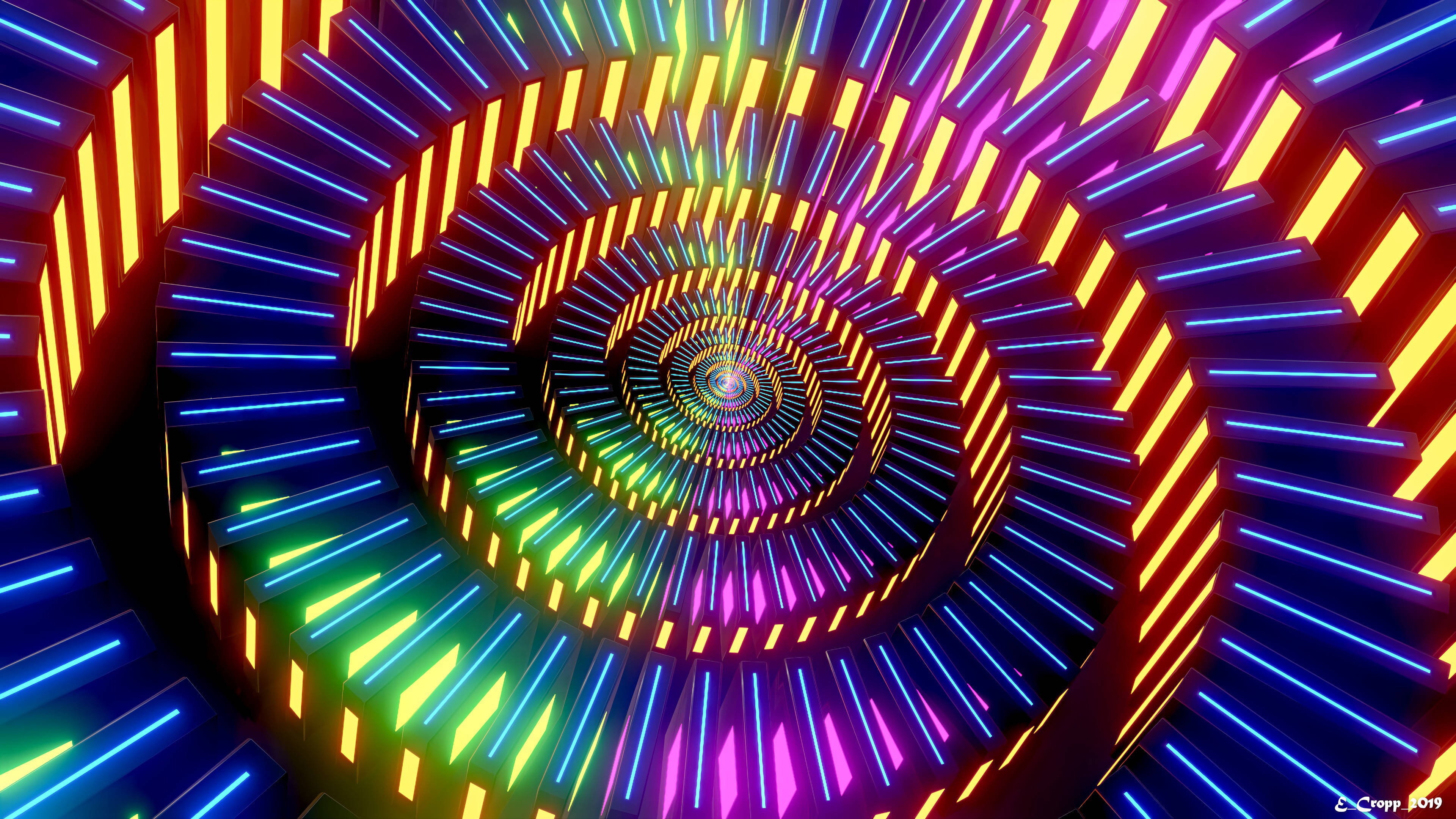 Abstrakt lysende spiral kunst Wallpapers