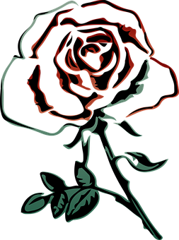 Abstrakt neonlys rosekunst i kontur Wallpapers