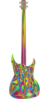 Abstrakt prismatisk guitar kunst Wallpapers