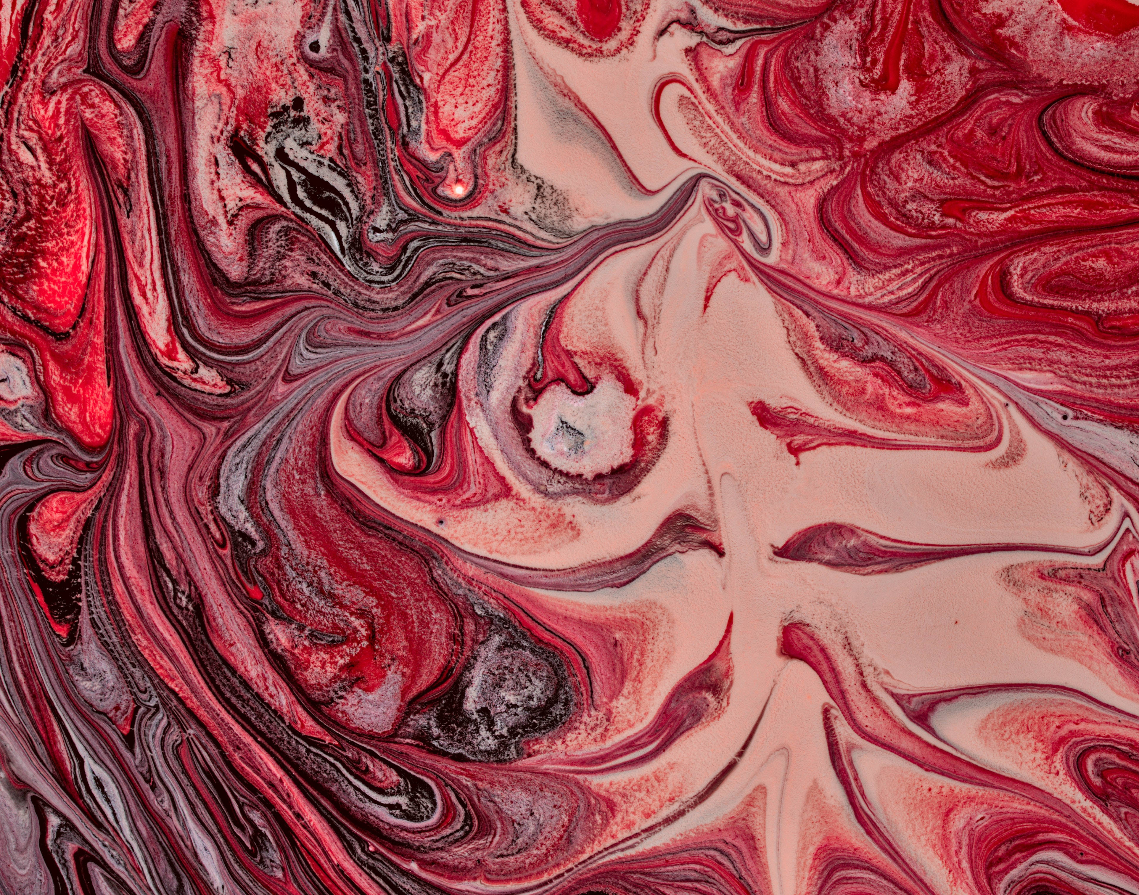 Abstrakt rød flydende maleri Wallpapers