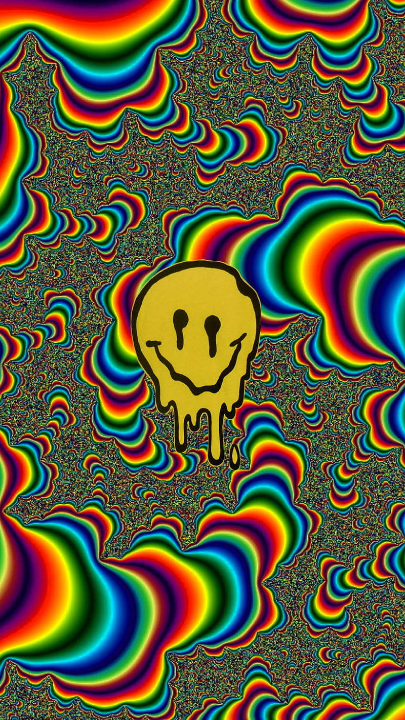 Abstrakt smeltende smiley trippy æstetik Wallpapers