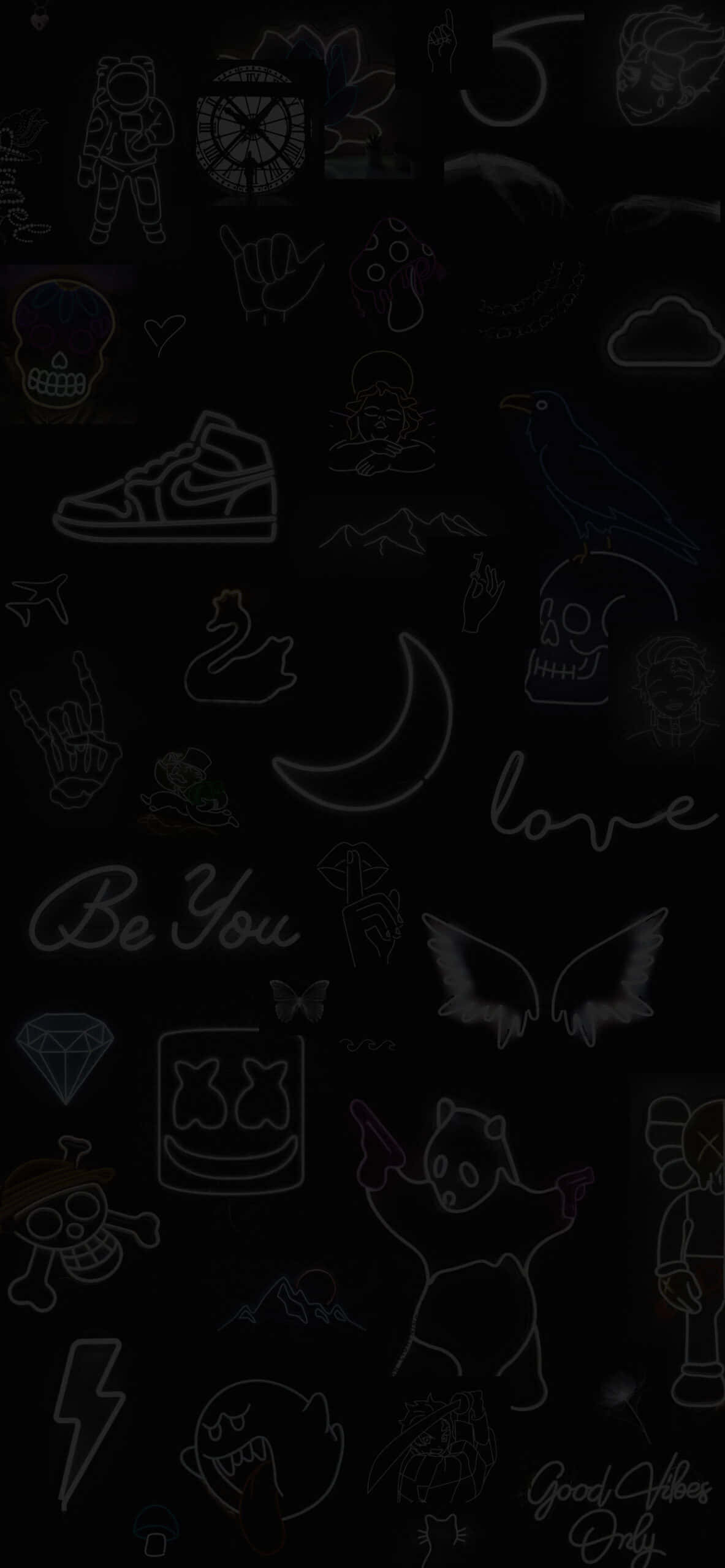 Abstrakt udsyn af former i sort og hvid Wallpapers