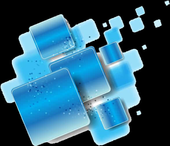 Abstrakte_ Blå_ Geometriske_ Blokke Wallpapers