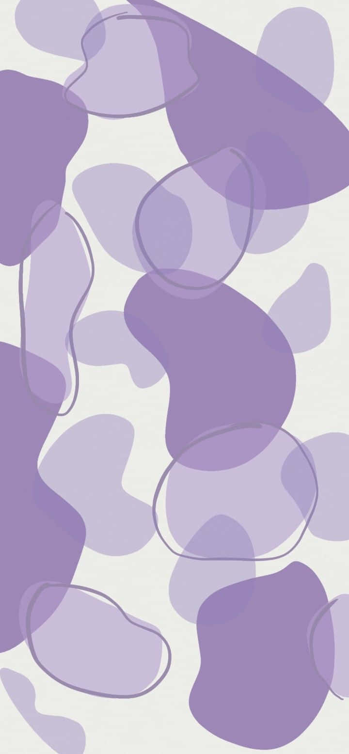 Abstrakte doodles æstetisk lilla baggrund Wallpapers