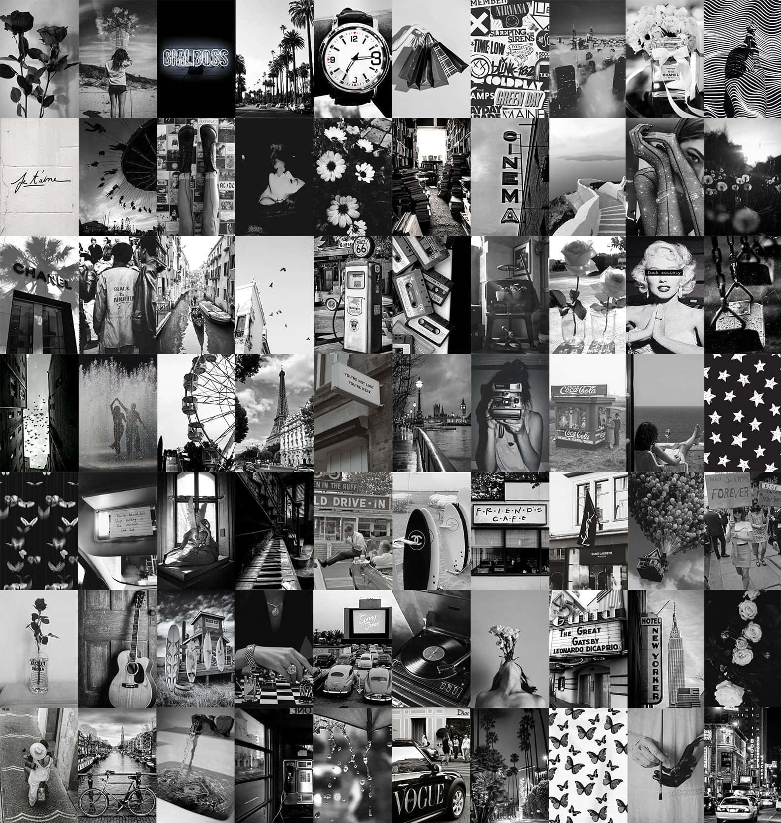 Abstrakte mønstrede former i sort og hvid Wallpapers
