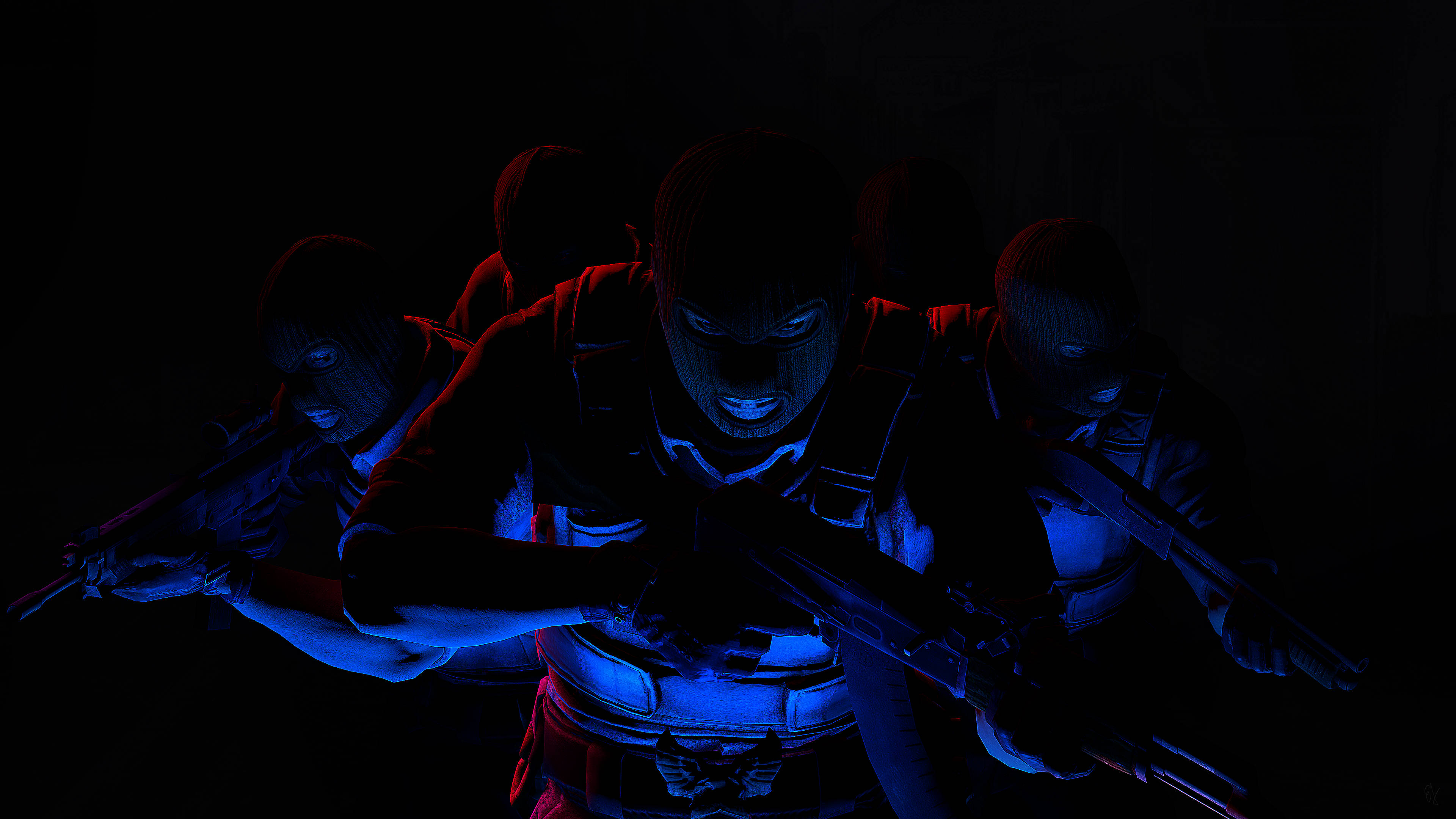 Actionfyldt showdown i 4K CS: GO Elite Crew scene Wallpapers