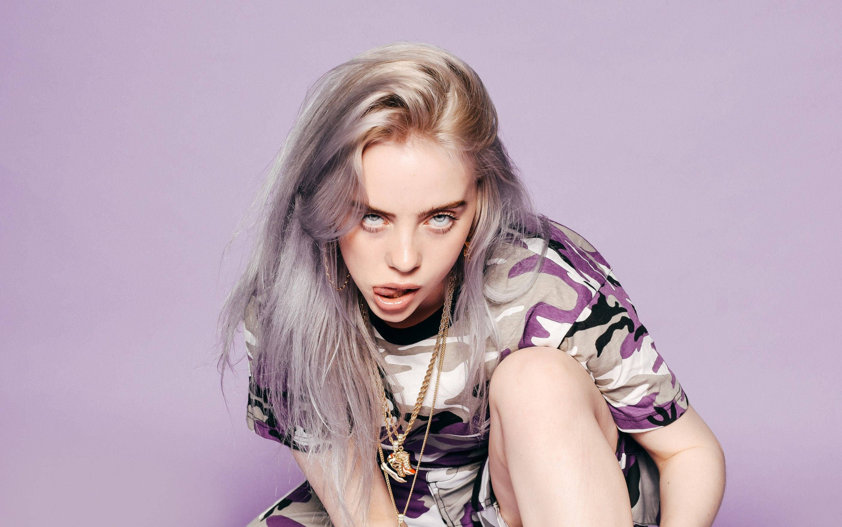 Æstetisk Billie Eilish Lilla Æstetik — Lilla Wallpapers