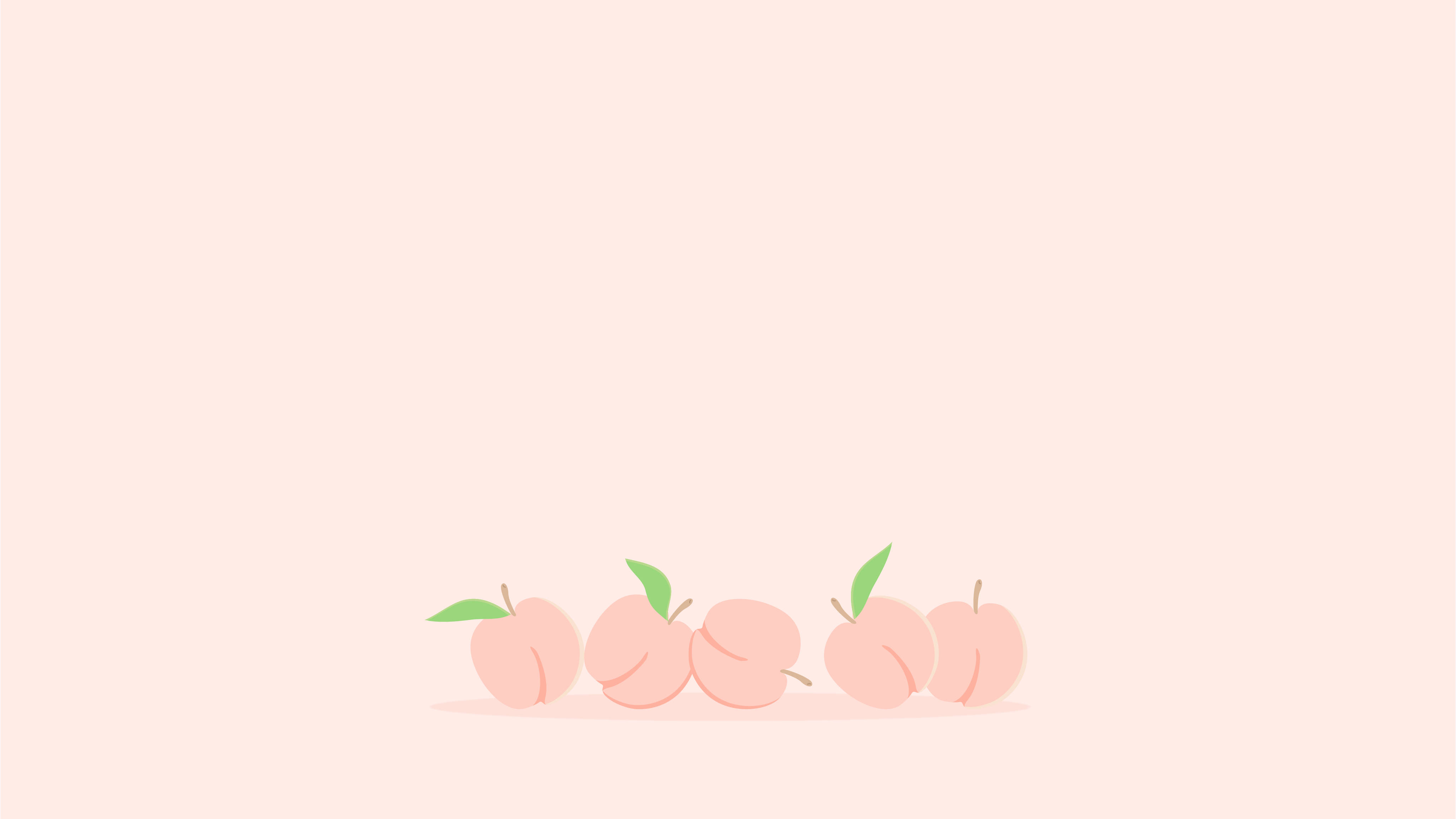 Æstetisk blød pink fersken laptop Wallpapers