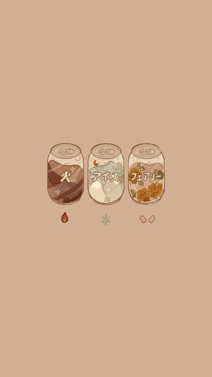 Æstetisk brun dåse juice kunst Wallpapers