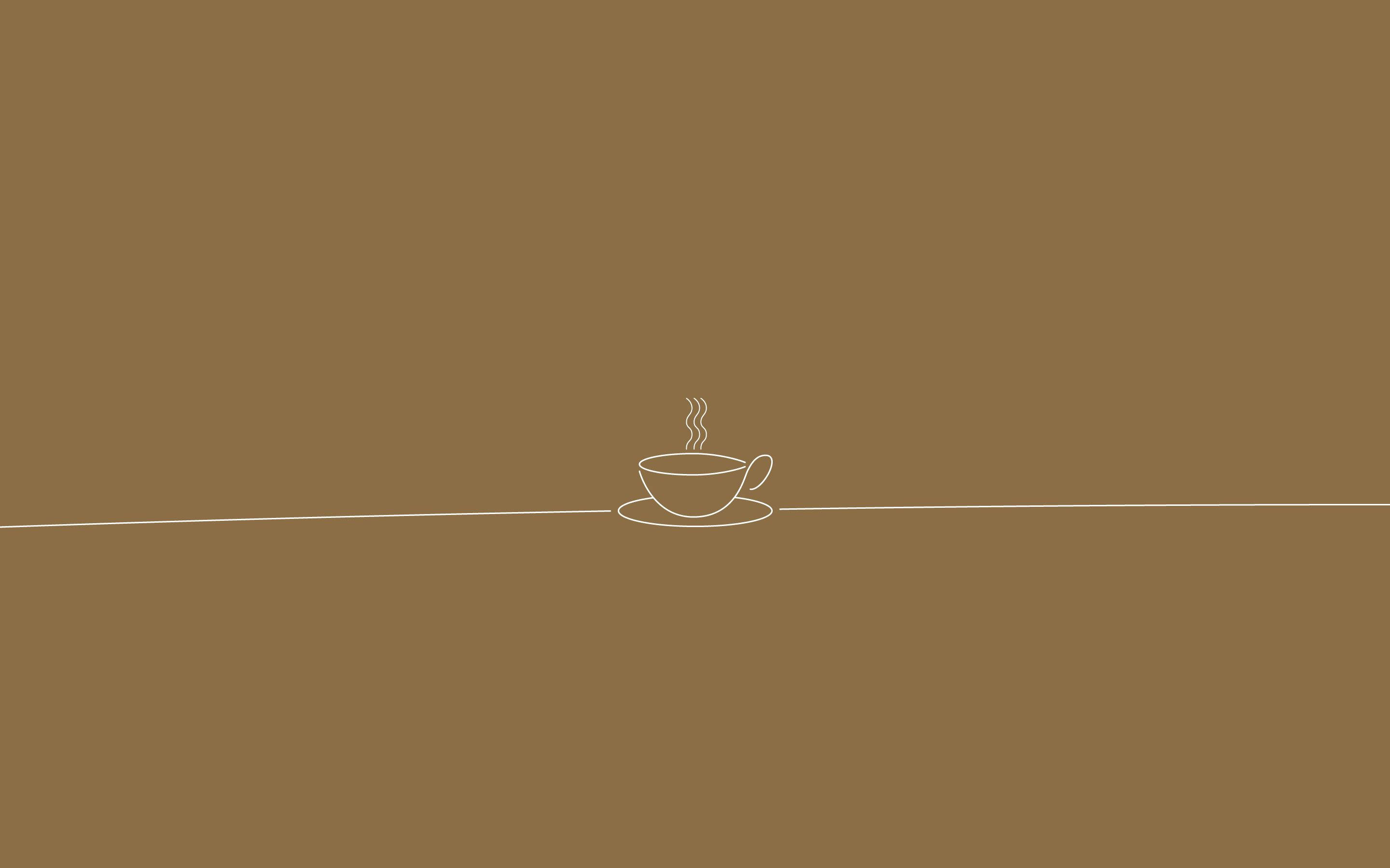 Æstetisk brun minimalistisk kaffekunst Wallpapers