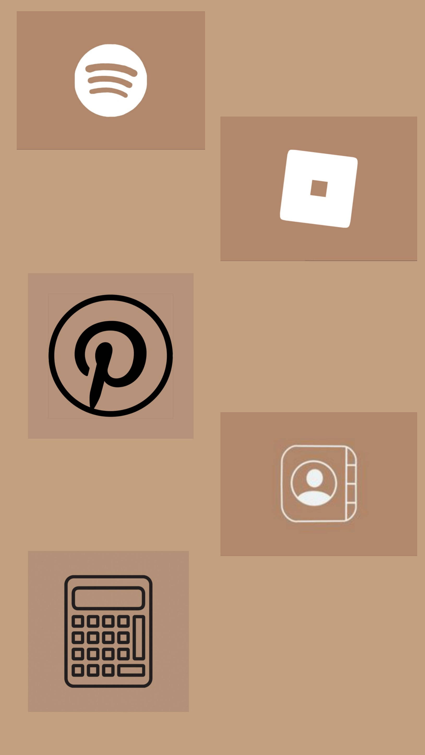 Æstetisk brun telefon-apps-logo Wallpapers