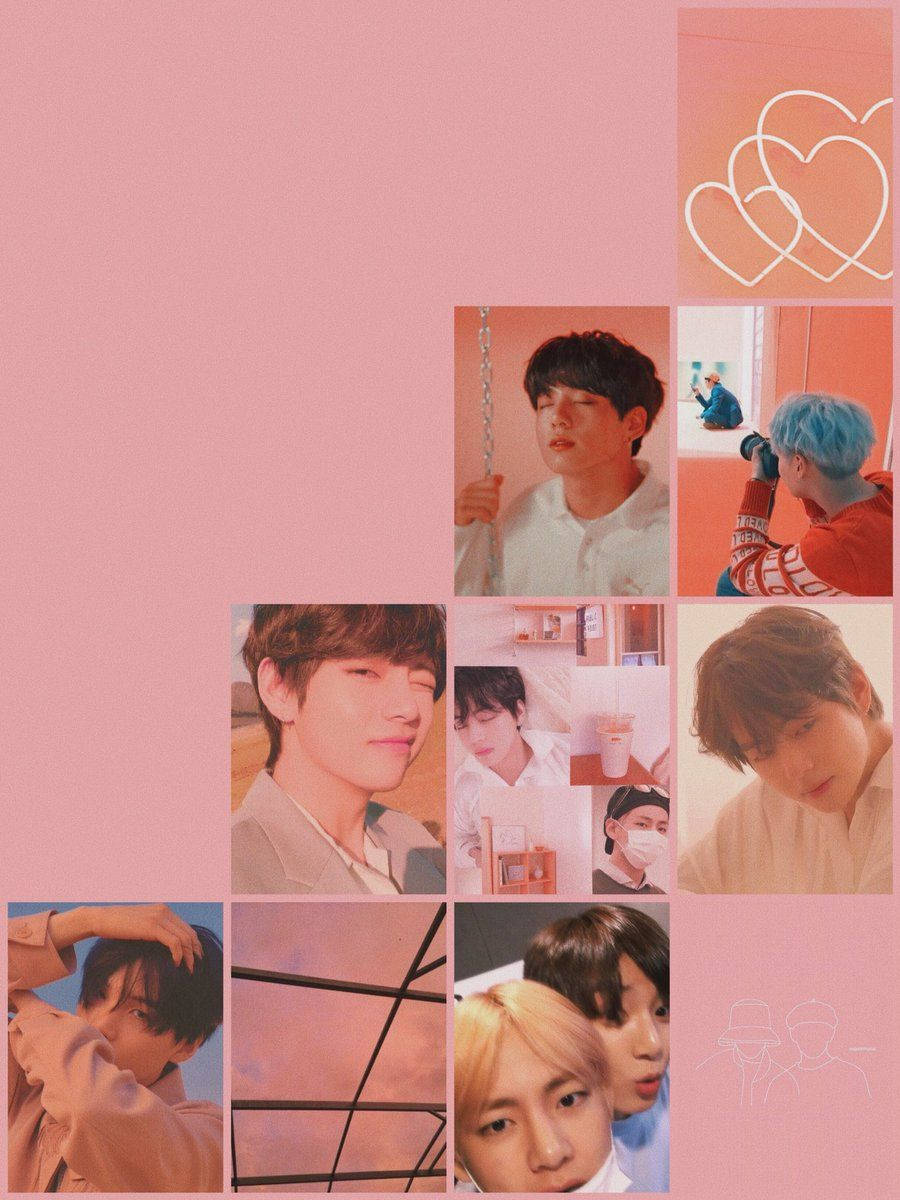 Æstetisk BTS Taekook Pink Wallpapers