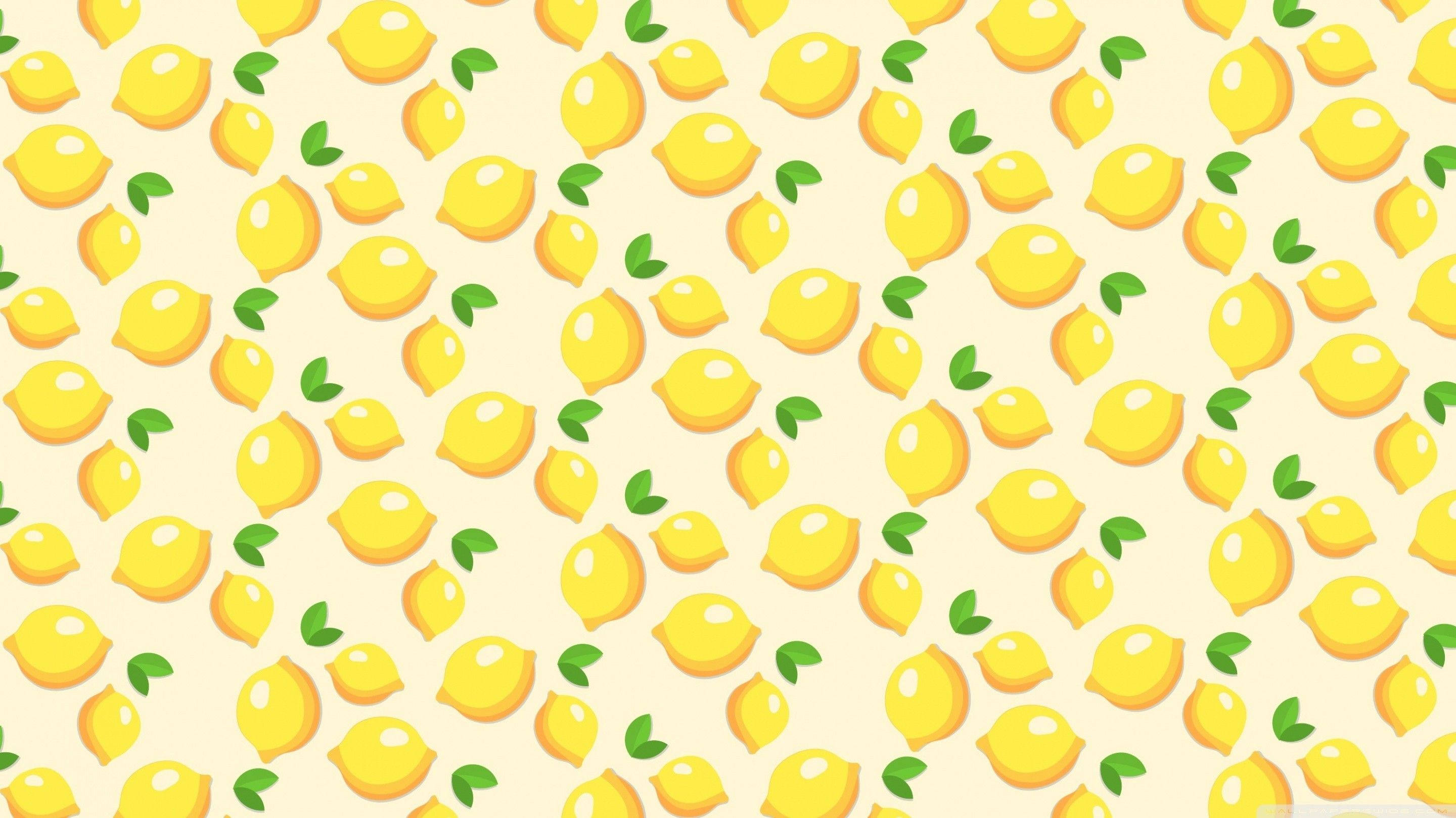 Æstetisk citronmønster bærbar Wallpapers