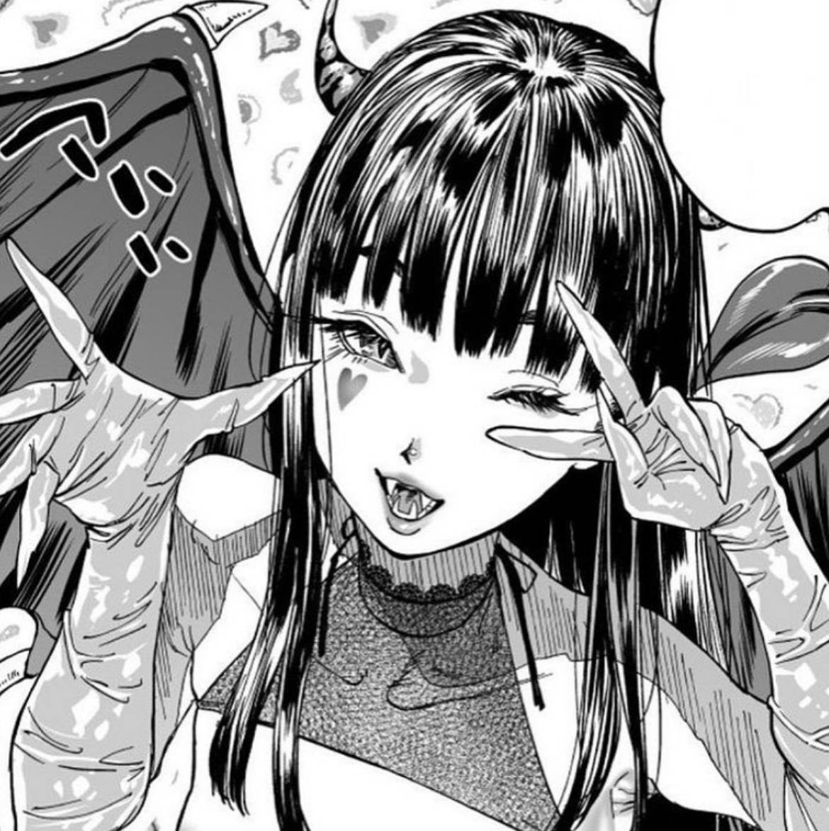 Æstetisk dæmonpige edgy anime pfp Wallpapers