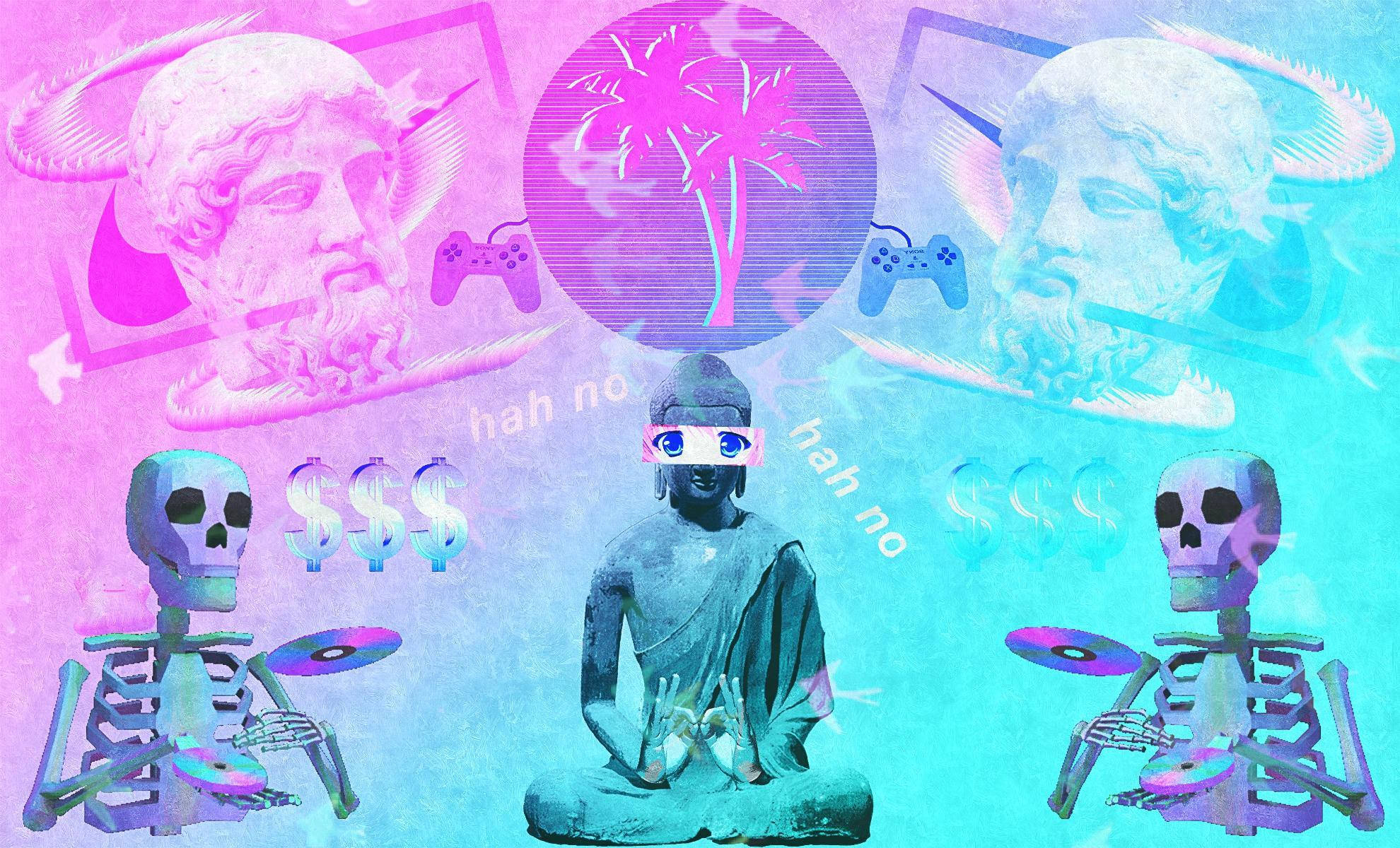 Æstetisk dreng Vaporwave-kunst Wallpapers