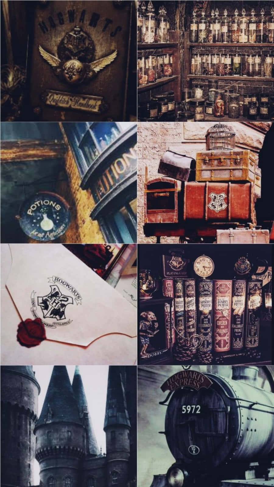 Æstetisk Harry Potter vandrer gennem skoven Wallpapers
