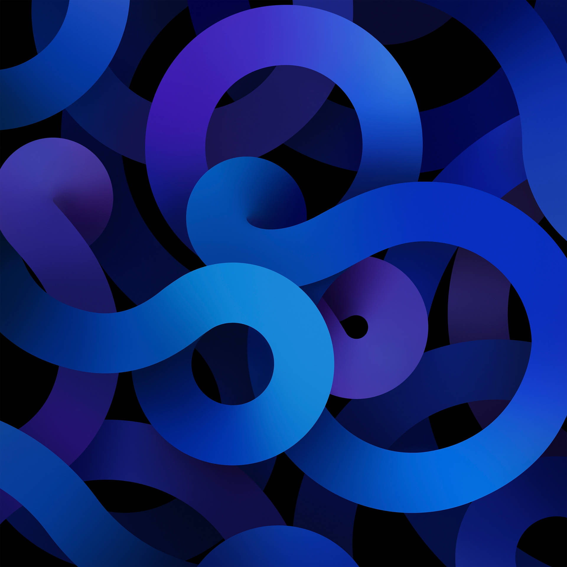 Æstetisk iPad blå kurver tapet — Æstetisk iPhone Wallpapers