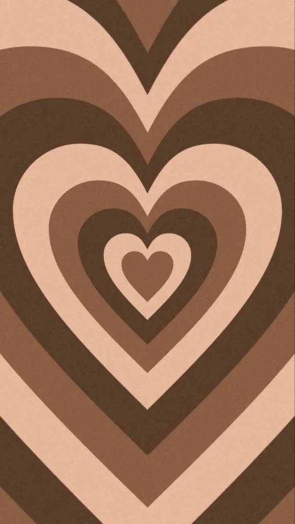 Æstetisk iPhone X Brunt Hjerte Wallpapers