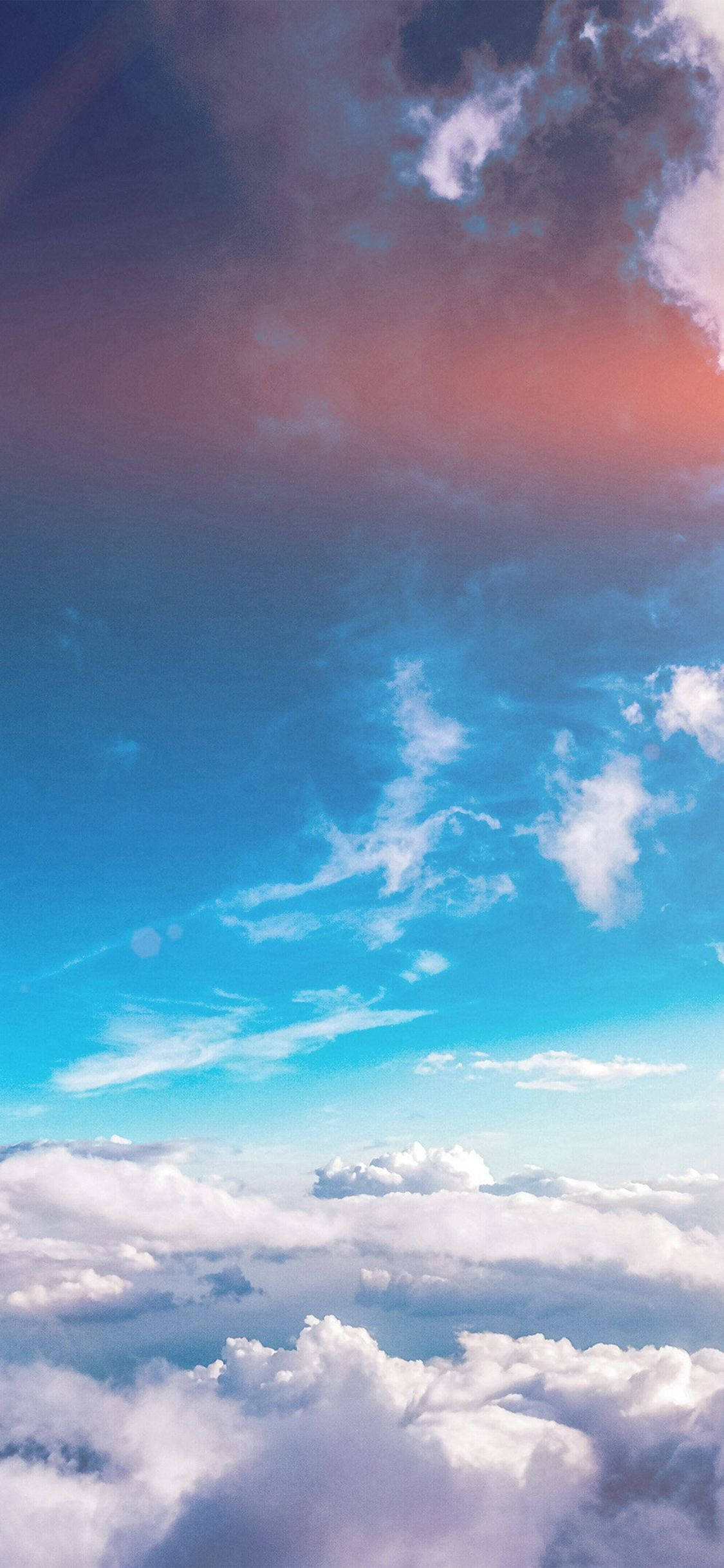 Æstetisk iPhone X blå himmel Wallpapers