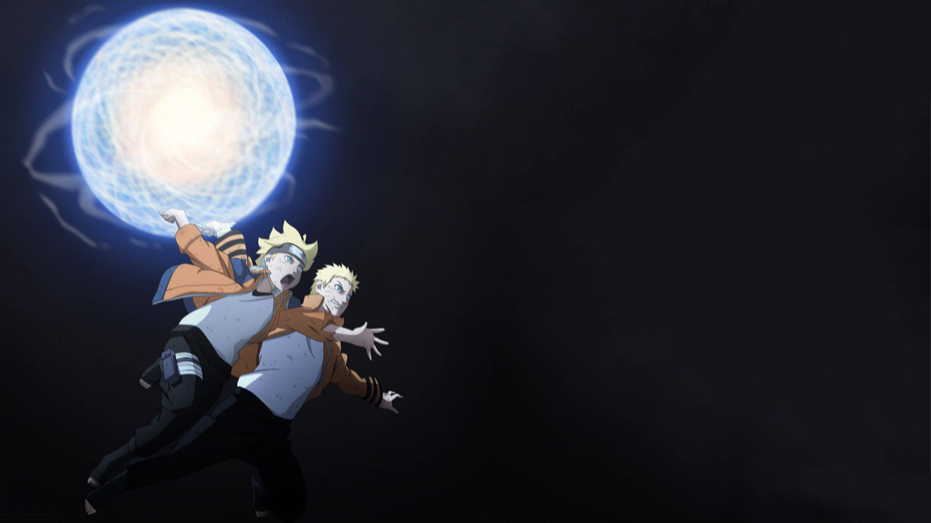 Æstetisk Naruto og Boruto Rasengan Chakra Wallpapers