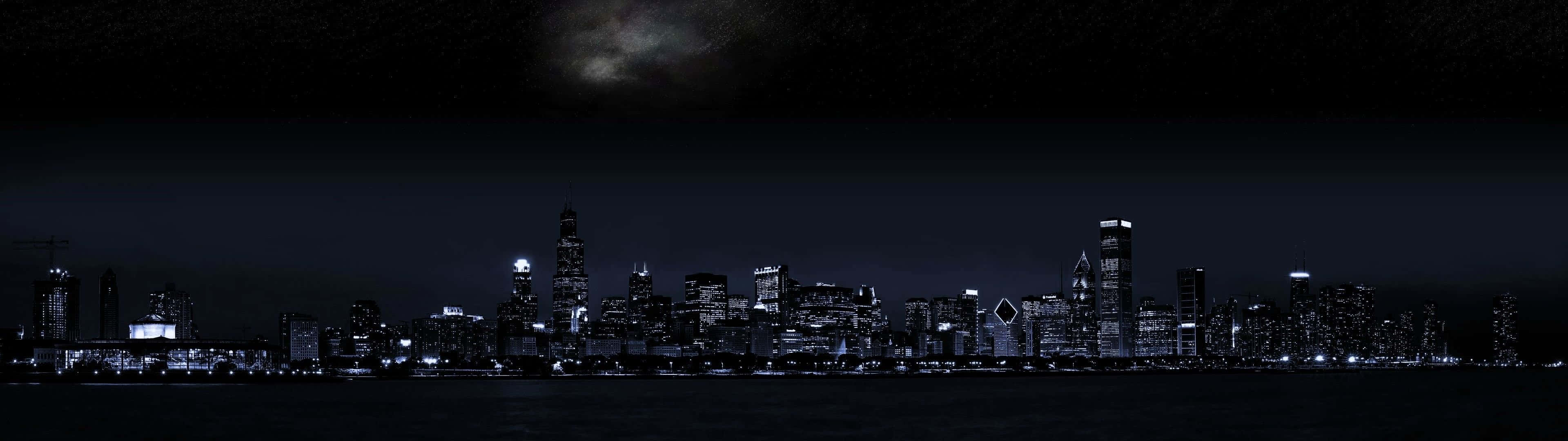 Æstetisk natteudsigt over byen som Pixel 3 skrivebordsbaggrund Wallpapers