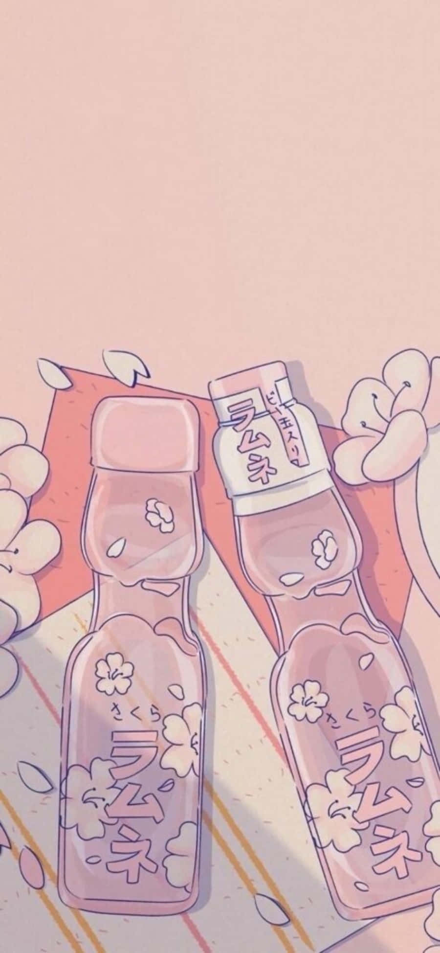Æstetisk pink kawaii flaskedrikke Wallpapers