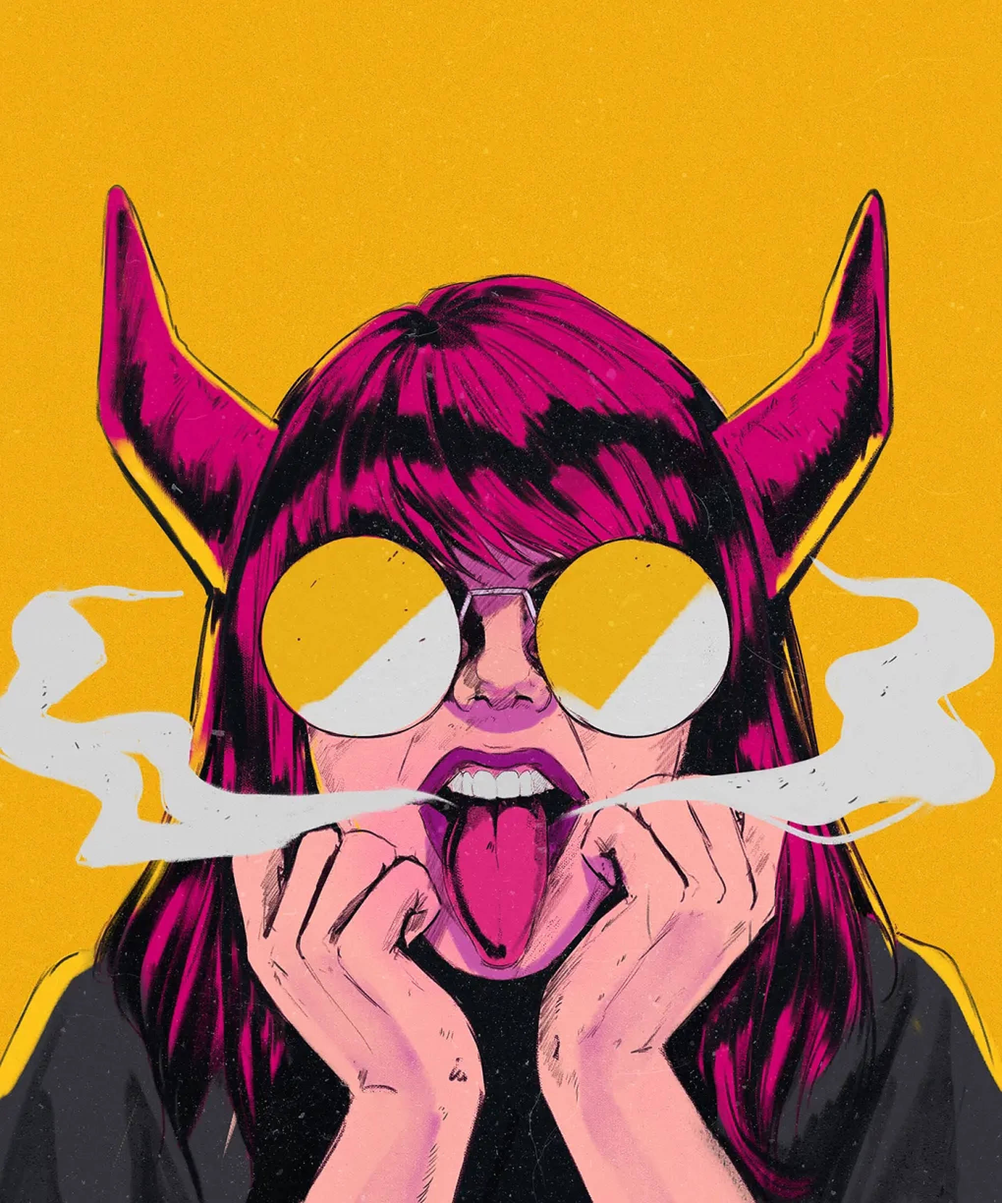 Æstetisk rygende pige Wallpapers