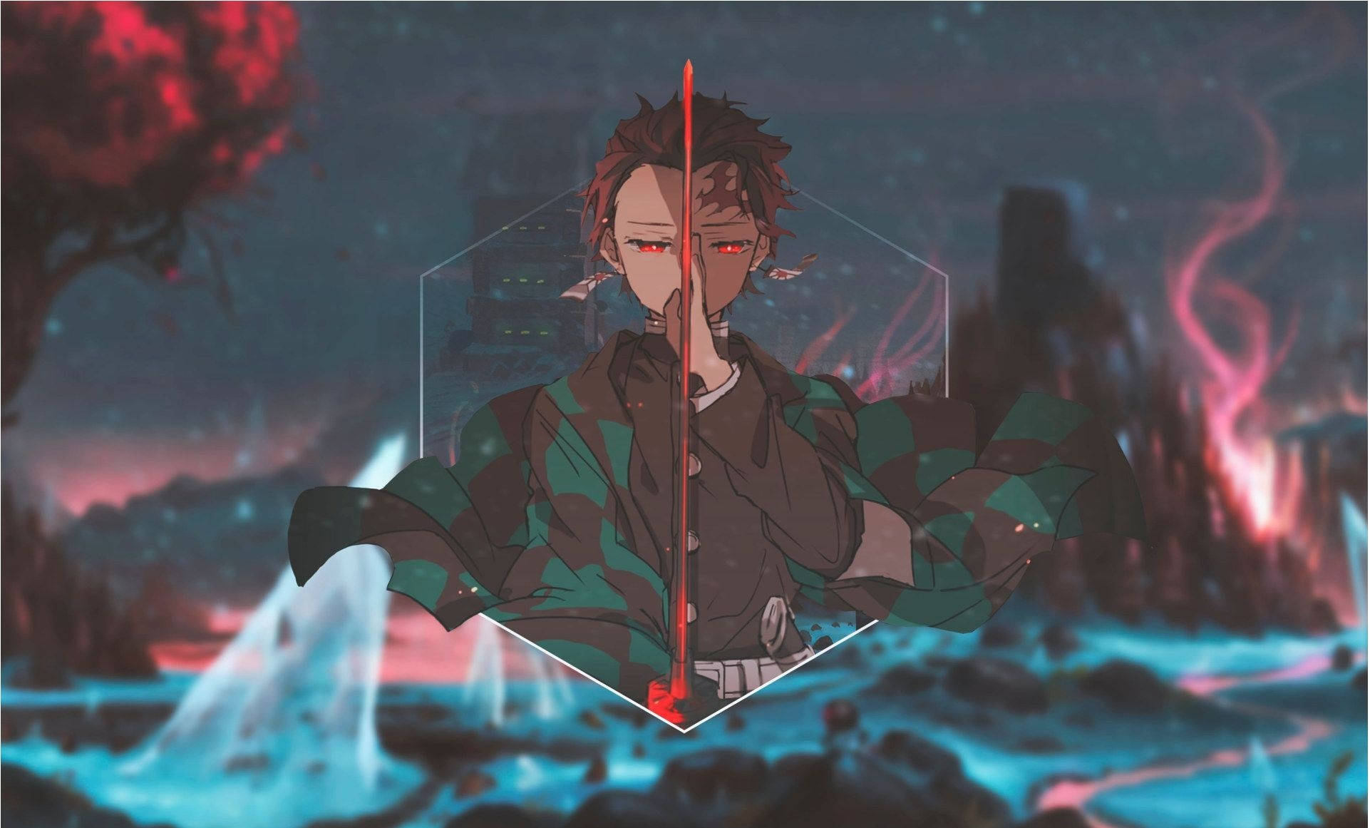 Æstetisk Tanjiro Kamado Laptop Wallpapers