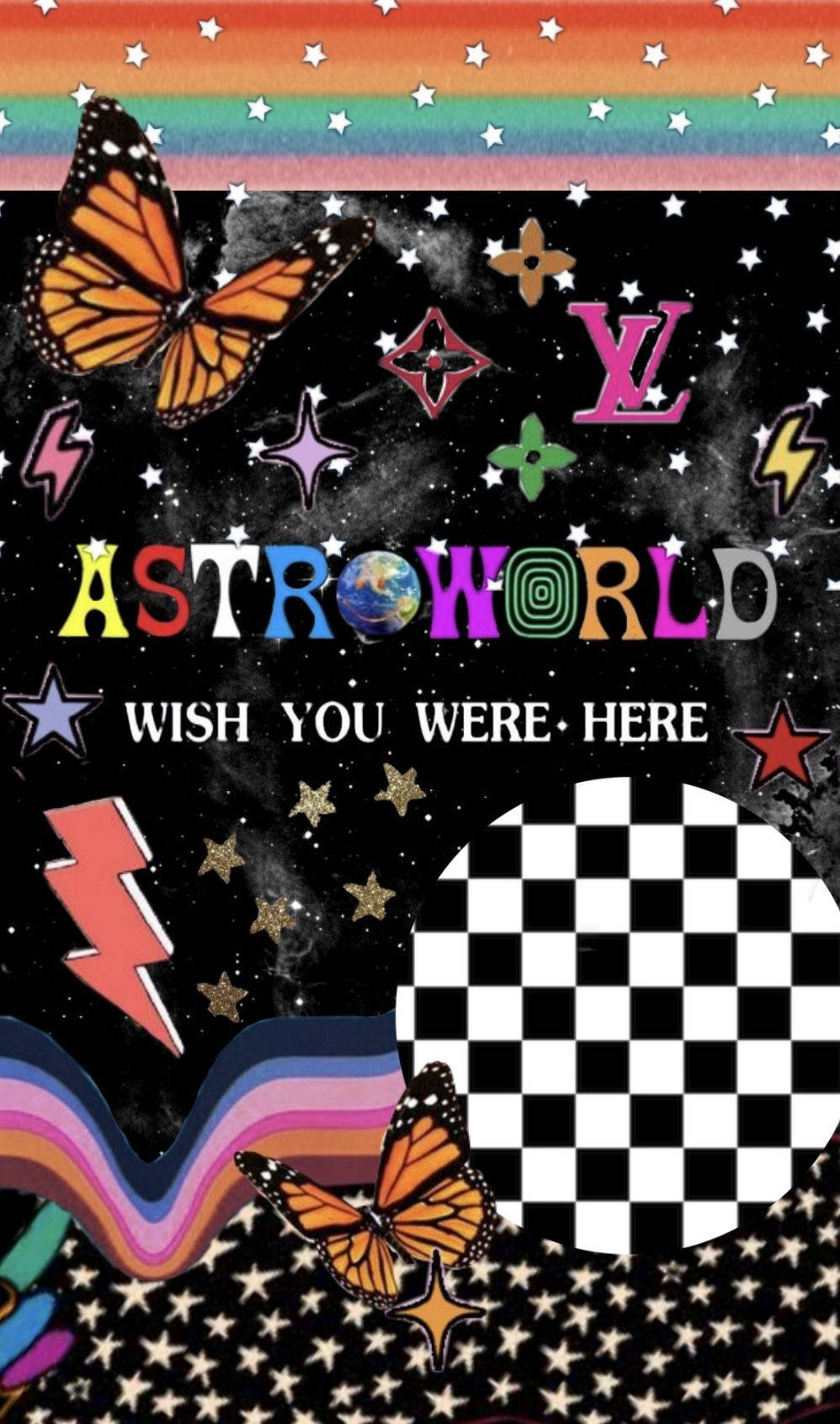 Æstetisk trippy Astroworld Travis Scott sommerfugle Wallpapers