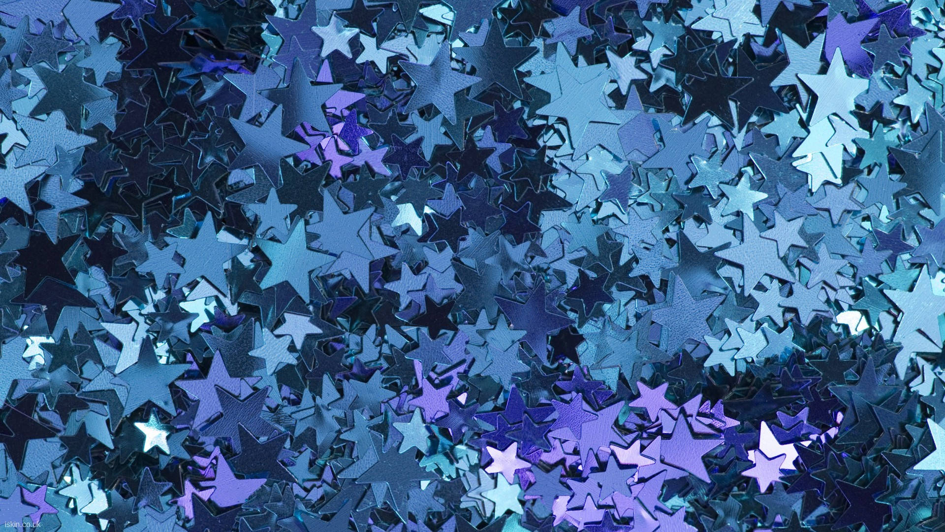 Æstetiske blå glitterstjerner Wallpapers